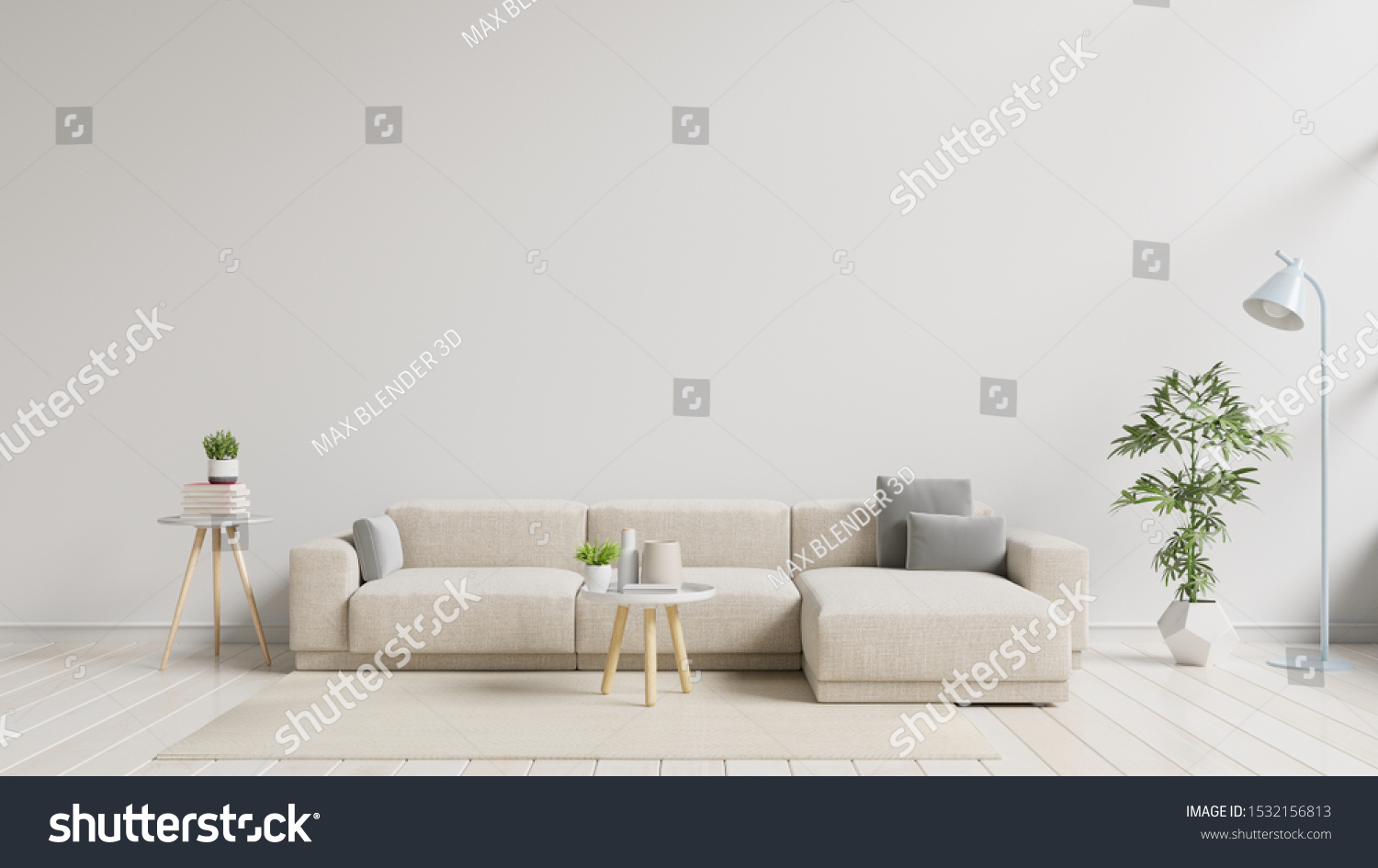 Modern Living Room Interior Sofa Green Stock Illustration 1532156813 ...