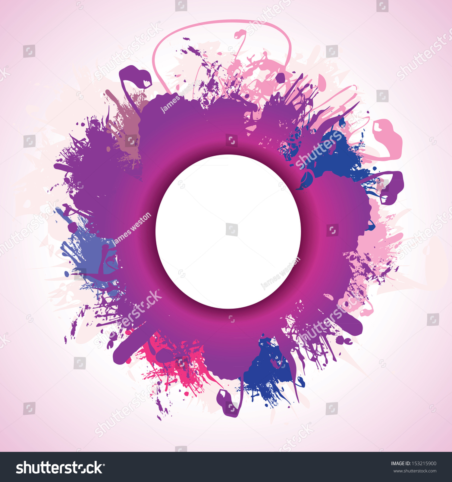 Purple Blue Ink Splash Background Stock Vector (Royalty Free) 153215900 ...