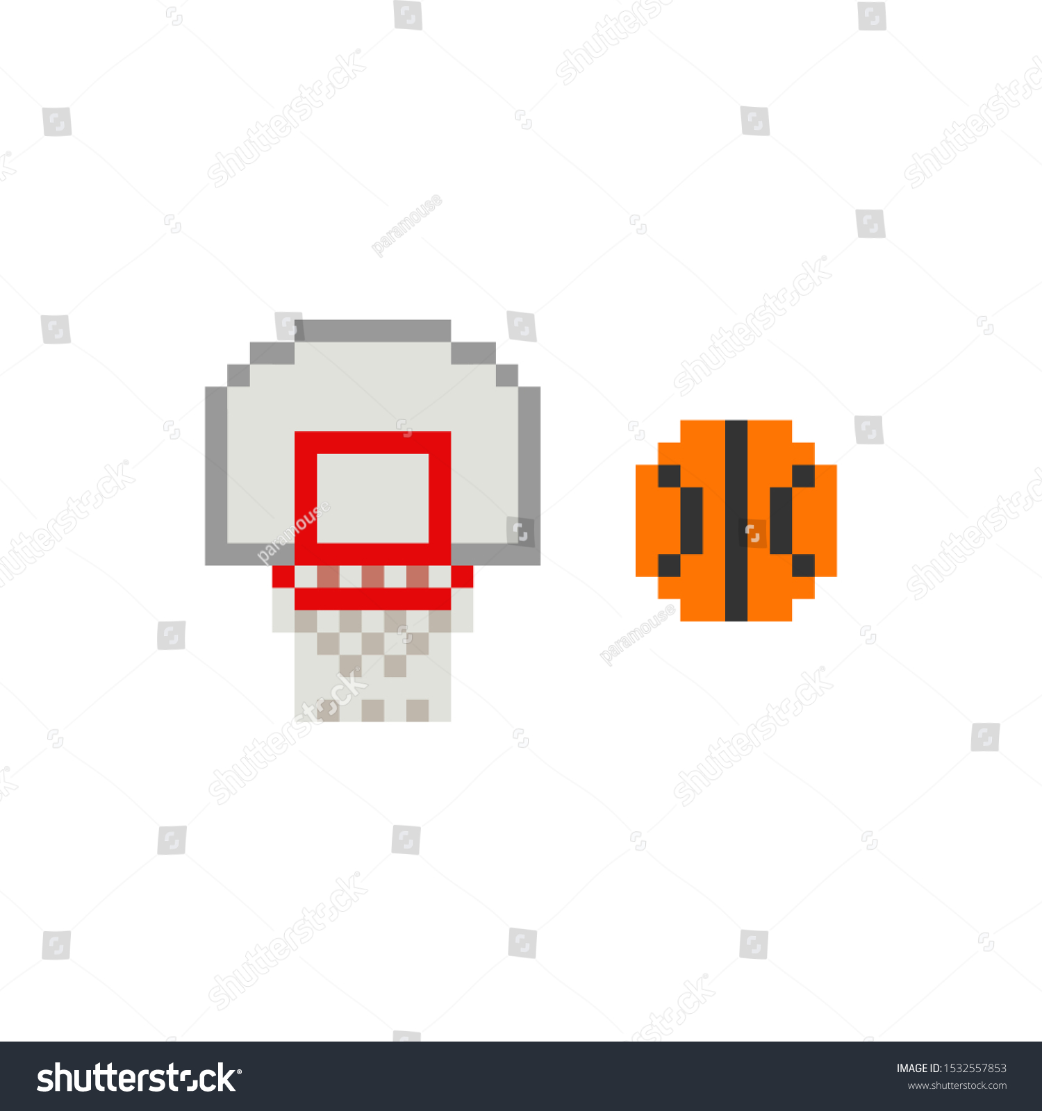 Afbeeldingen Voor Pixel Art Basketball Afbeeldingen Stockfotos En Vectoren Shutterstock