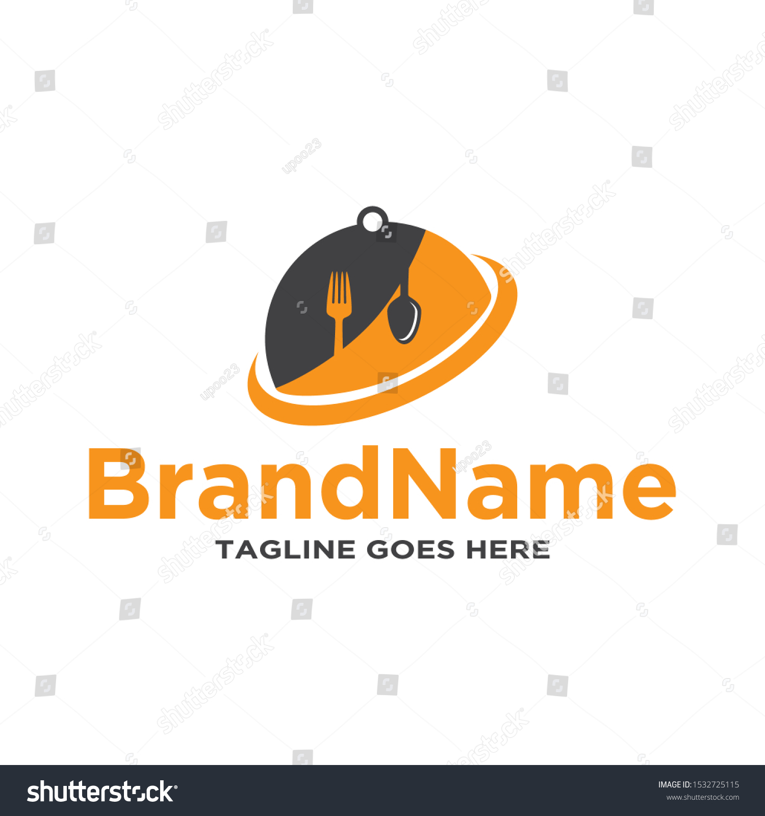 Restaurant Logo Icon Delicious Food Spoon Stock Vector (Royalty Free ...