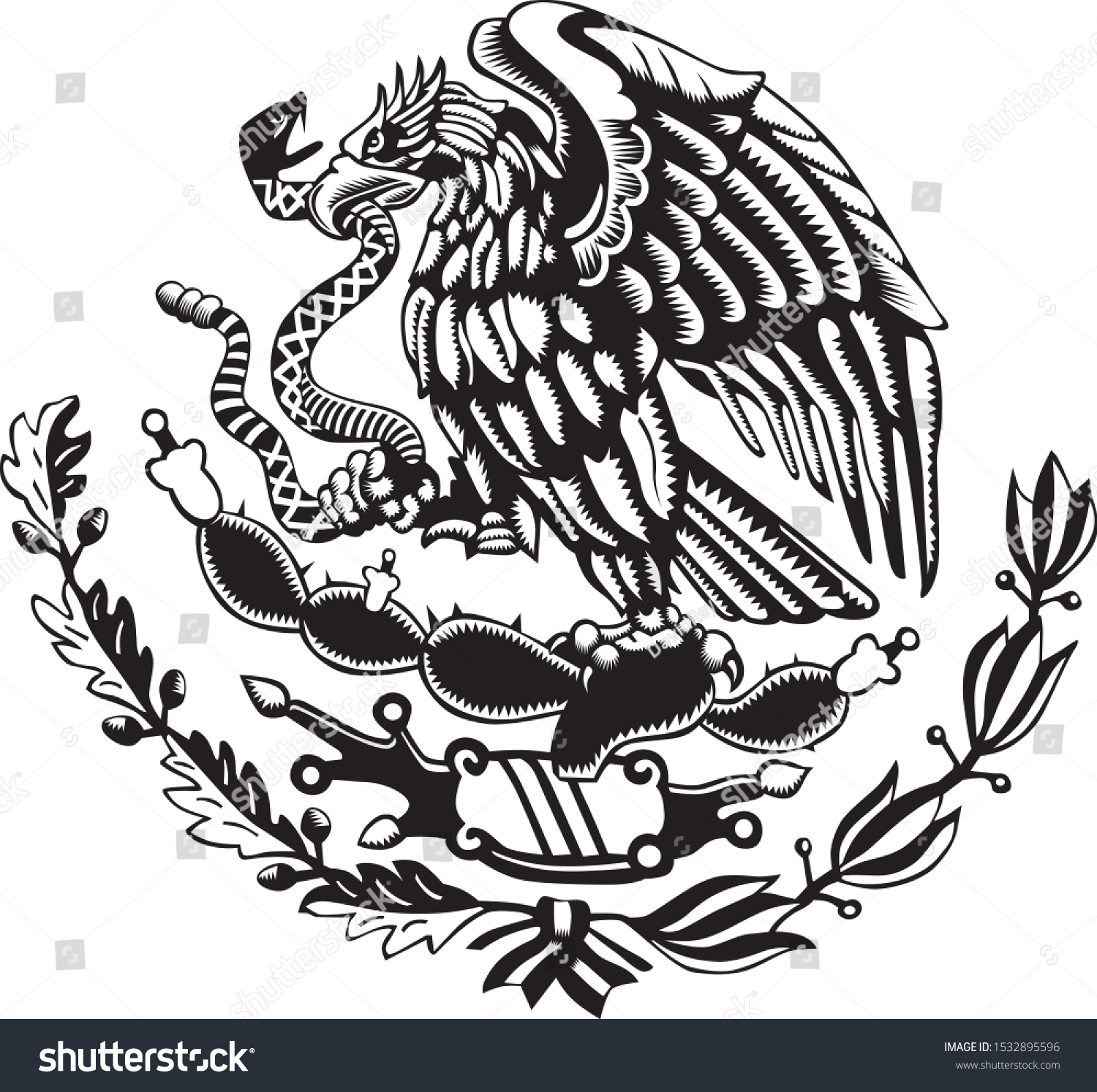 980 Mexican Flag Eagle Stock Vectors, Images & Vector Art | Shutterstock