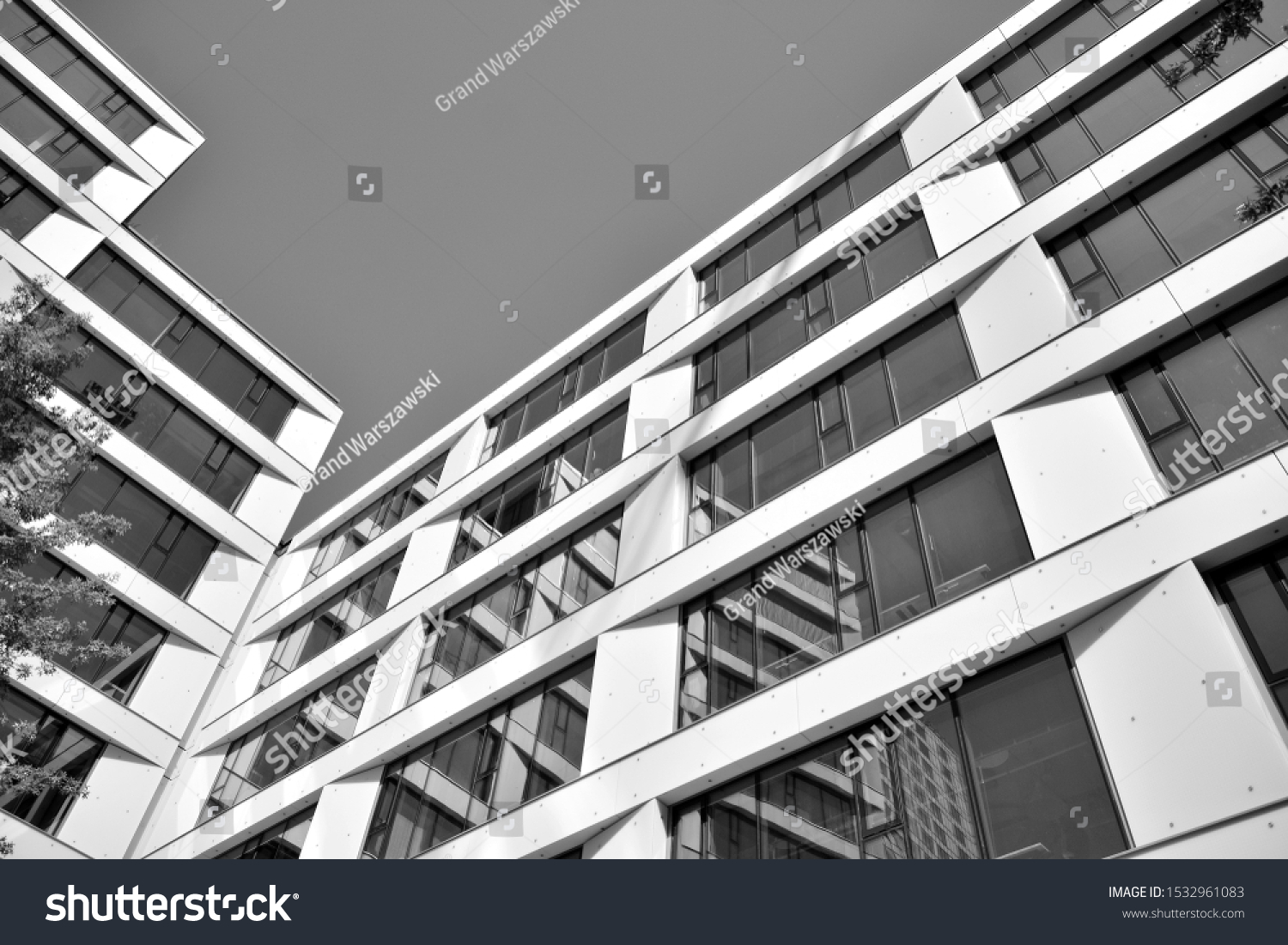 Modern City Office Building Exterior Black Stock Photo 1532961083 ...