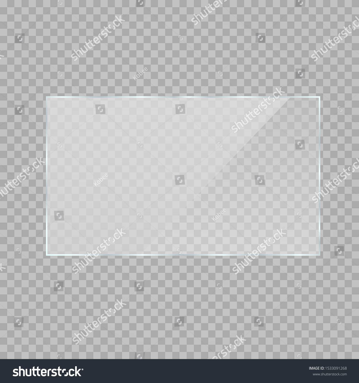 Glass Plate Set On Transparent Background Stock Vector (Royalty Free ...