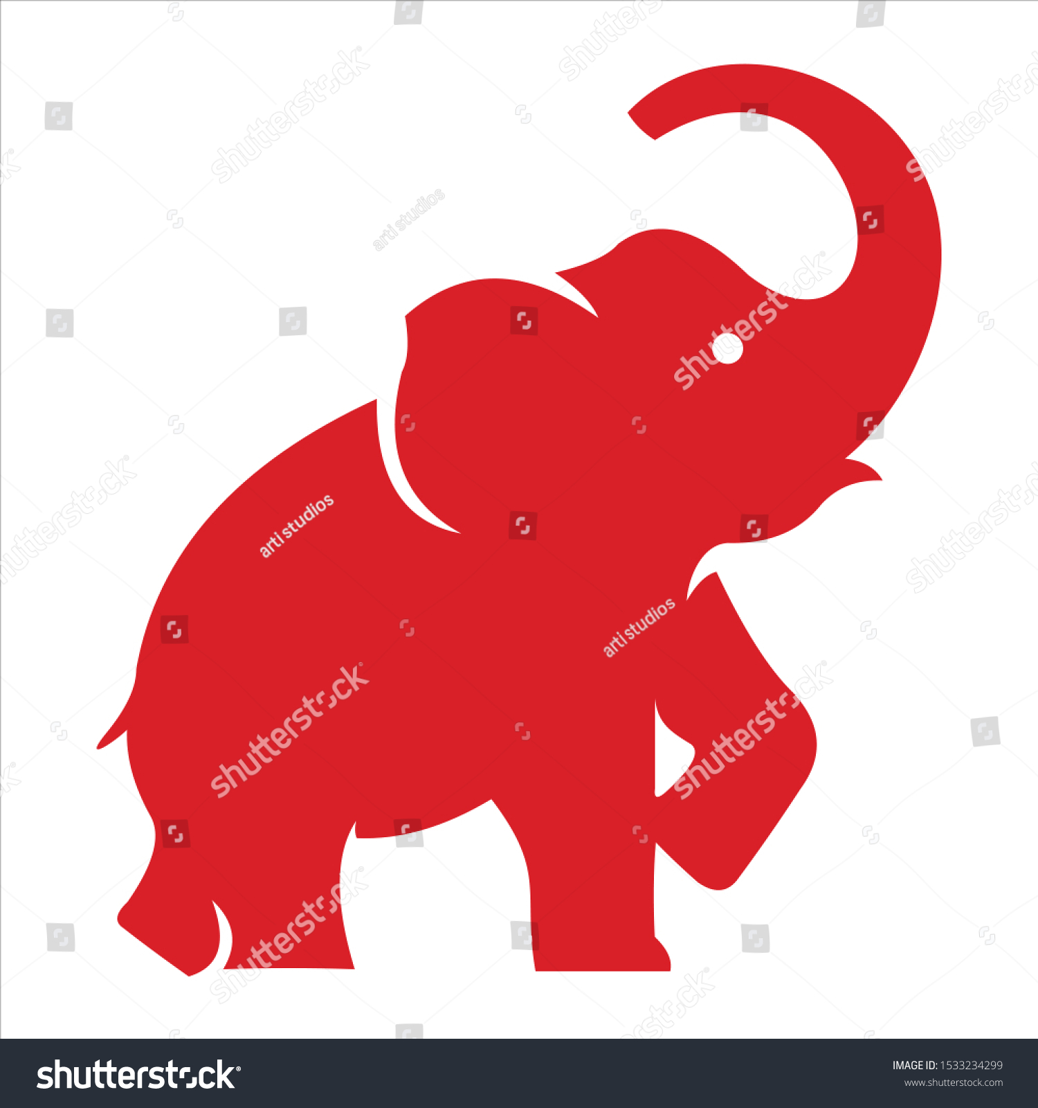 Silhouette Elephant Flat Logo Designs Vector Stock Vector (Royalty Free ...