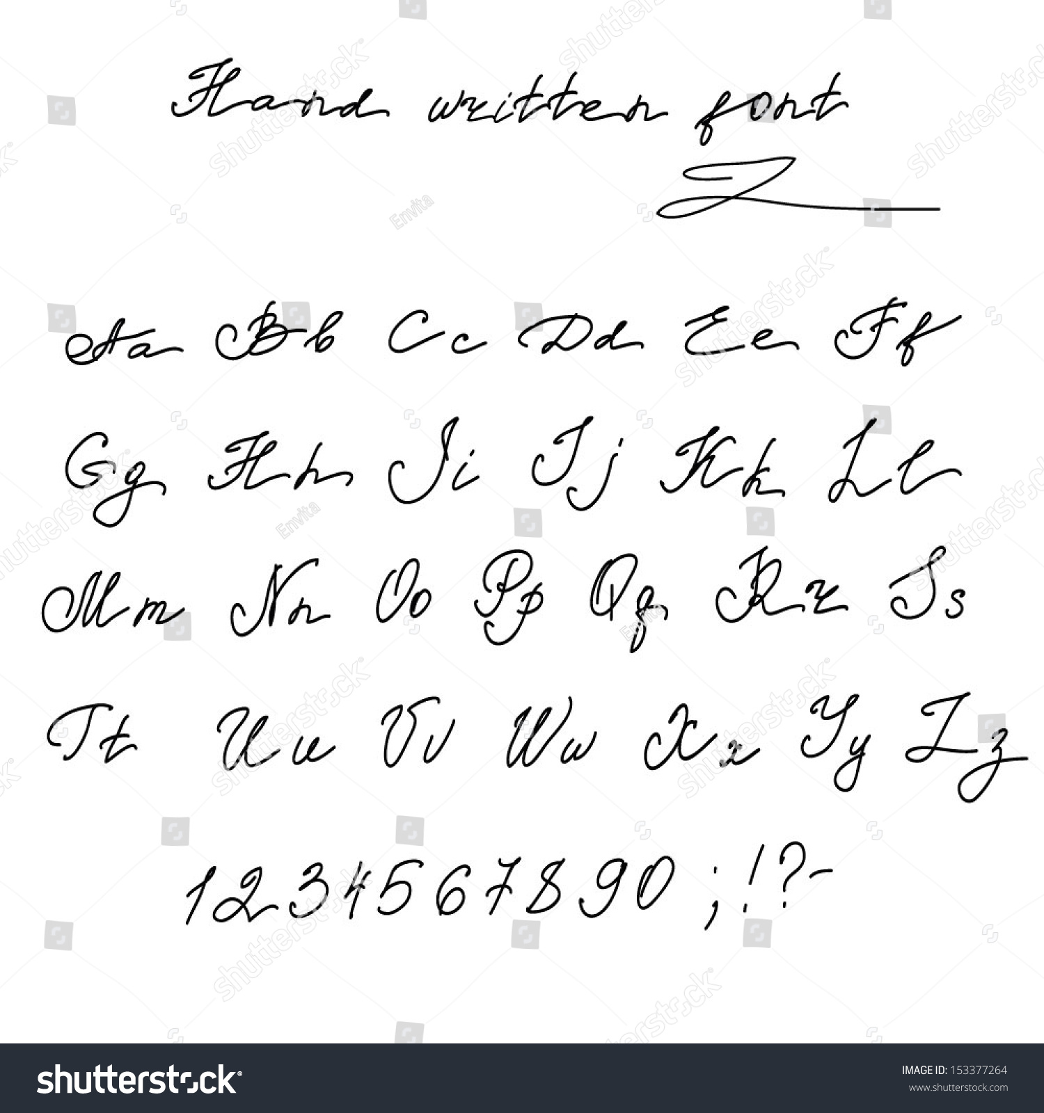 Красивый почерк на английском алфавит