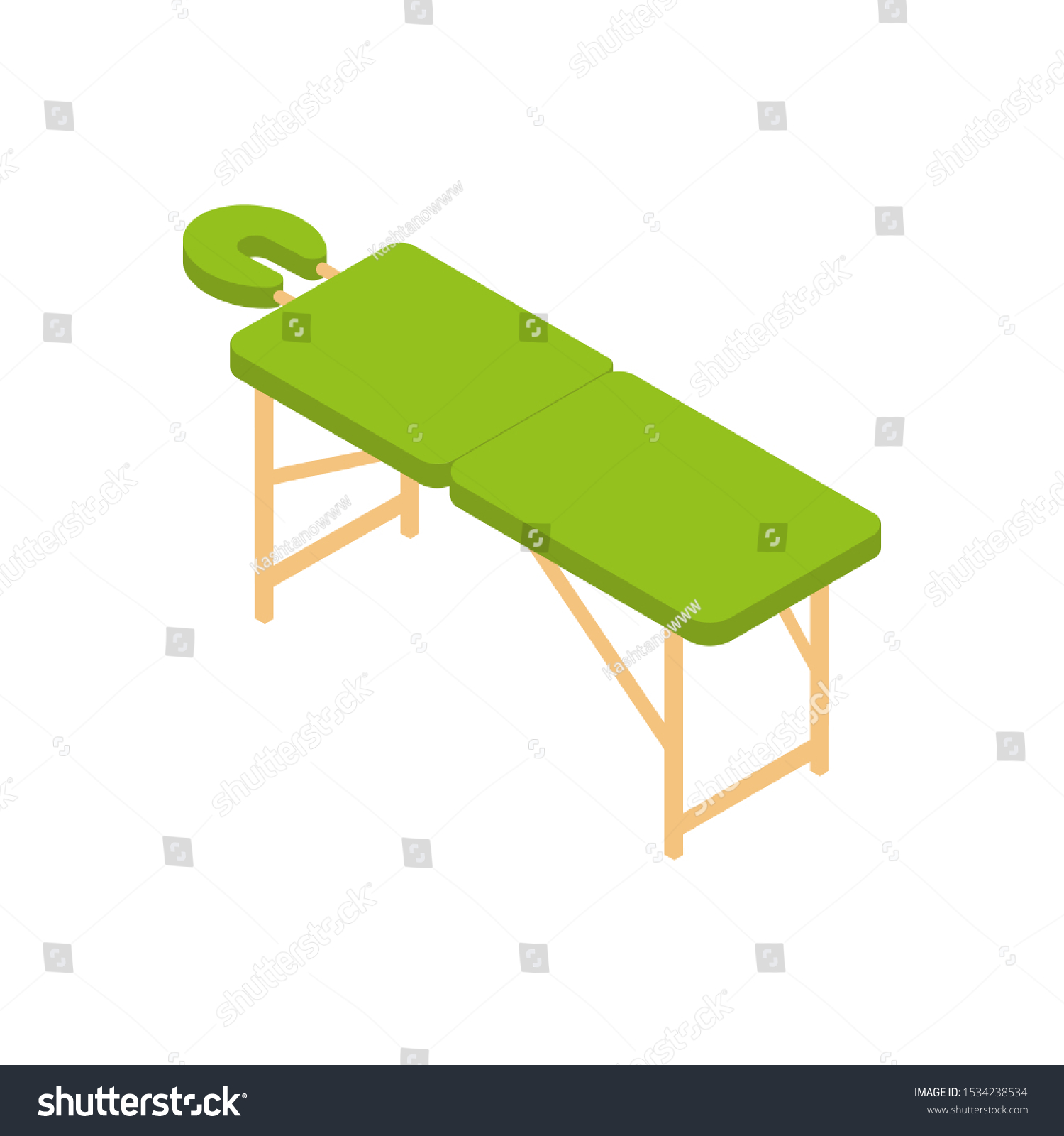 Massage Table Isometricmedical Relaxation Vector Illustration Stock ...