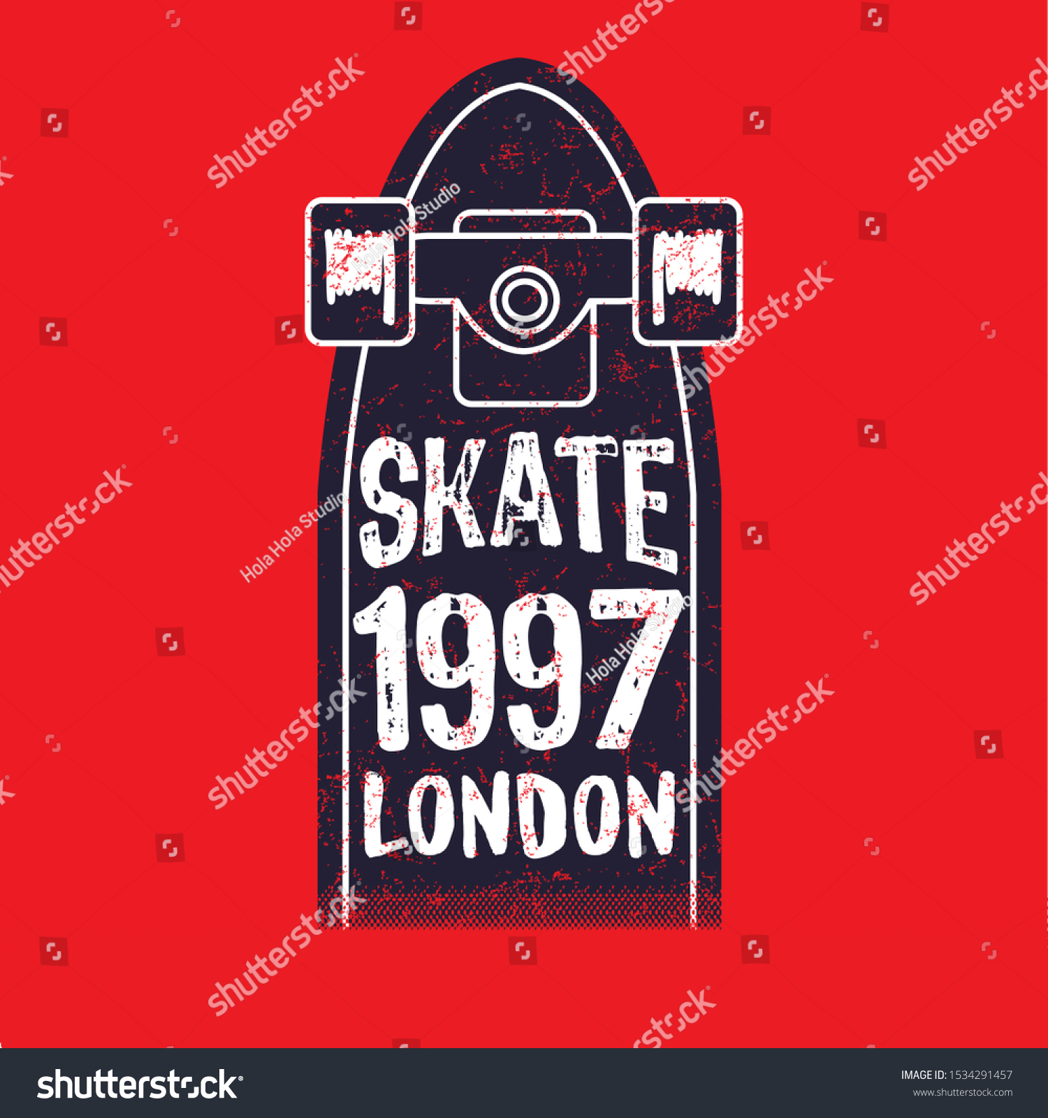 Skate 1997 Slogan Print Vector เวกเตอร์สต็อก (ปลอดค่าลิขสิทธิ์