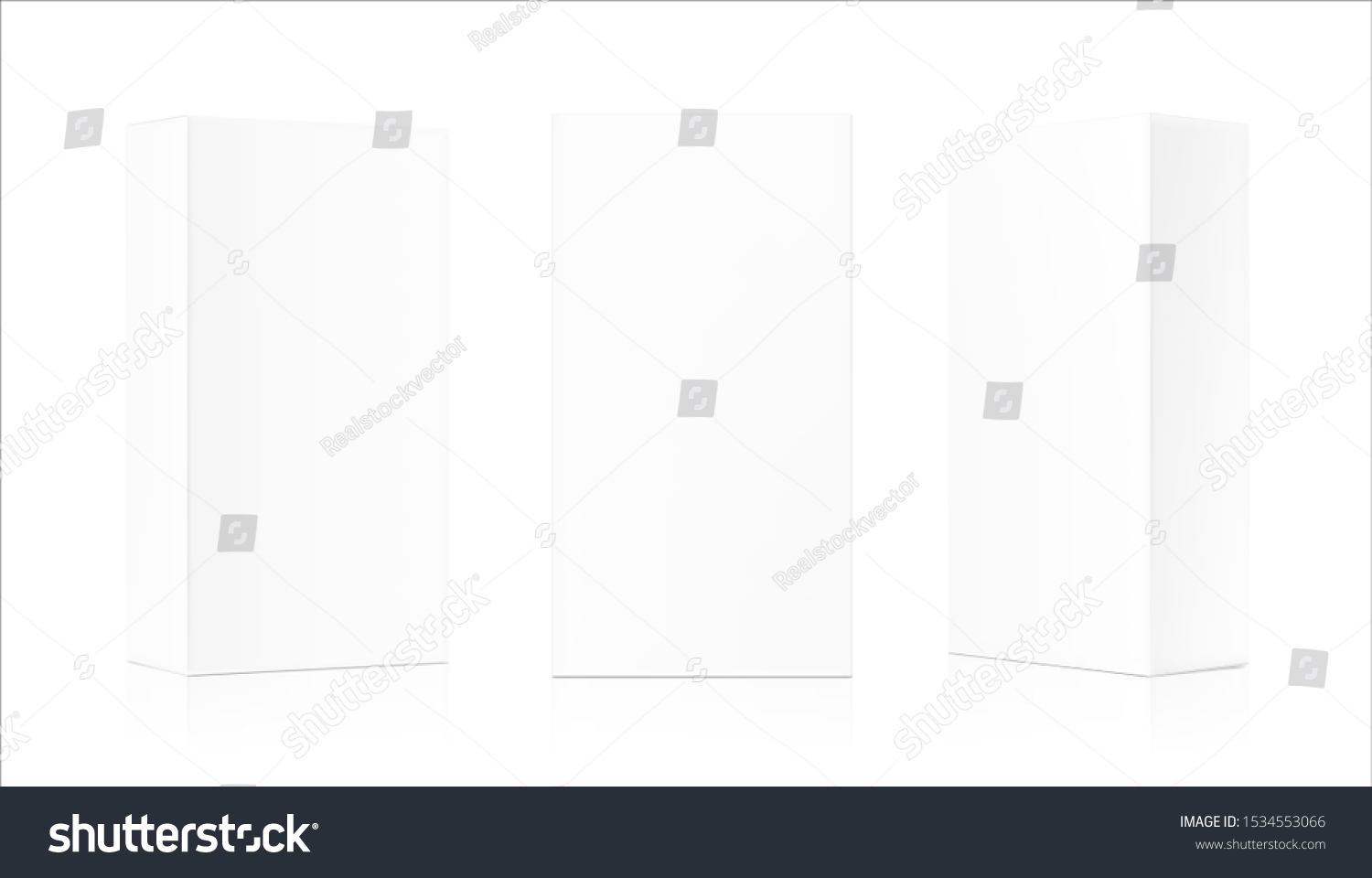 Realistic Cardboard Packaging Box Mockup Vector Stock Vector (Royalty ...