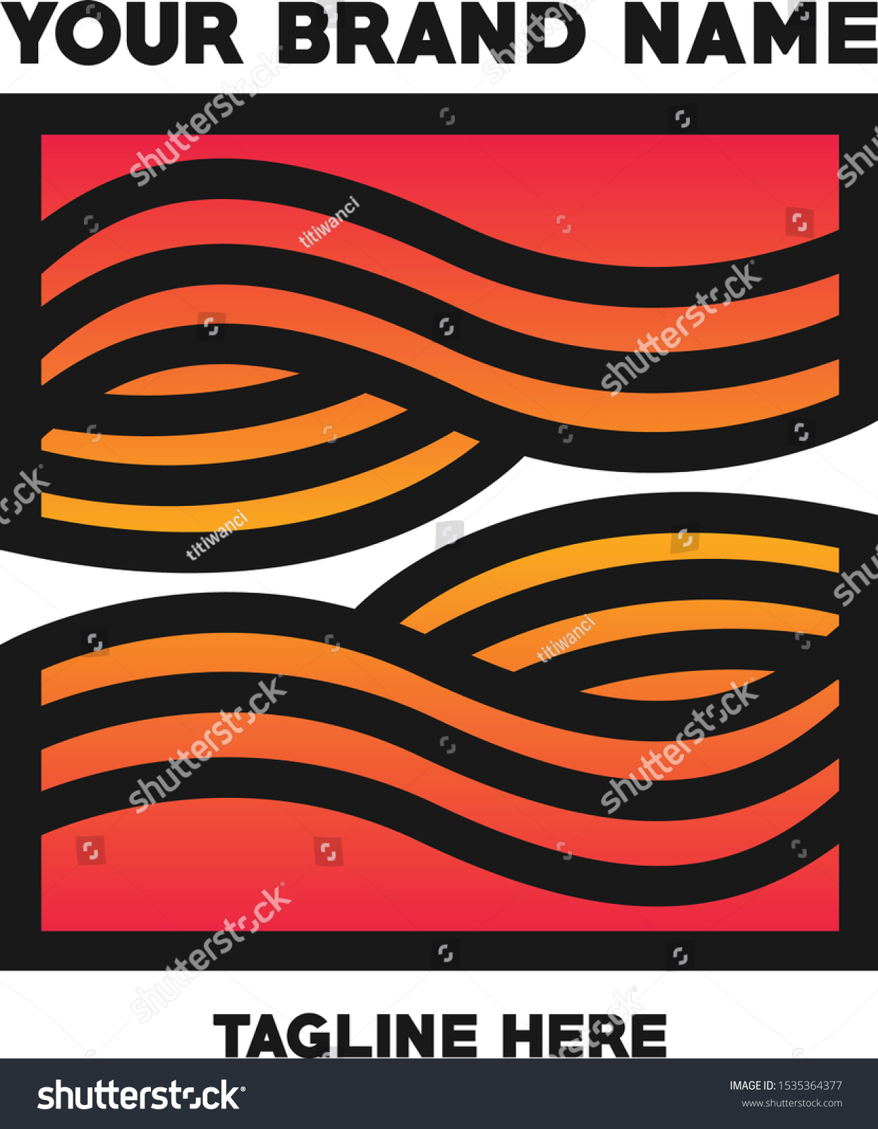 Red Wave Logo Vector Design Stock Vector (Royalty Free) 1535364377