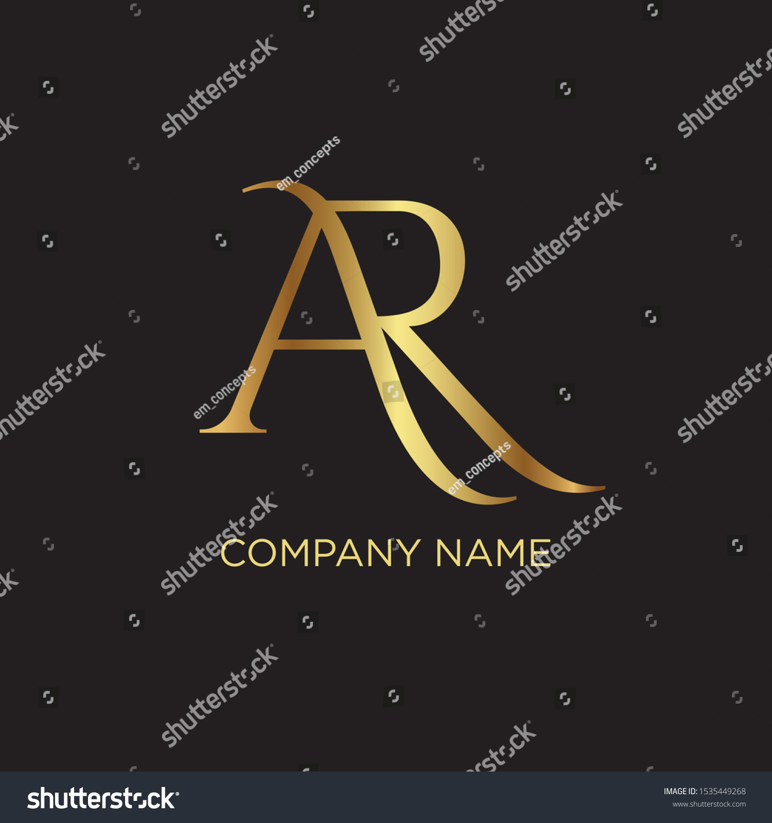 Ar Logo Type Identity Vector Stock Vector (Royalty Free) 1535449268 ...