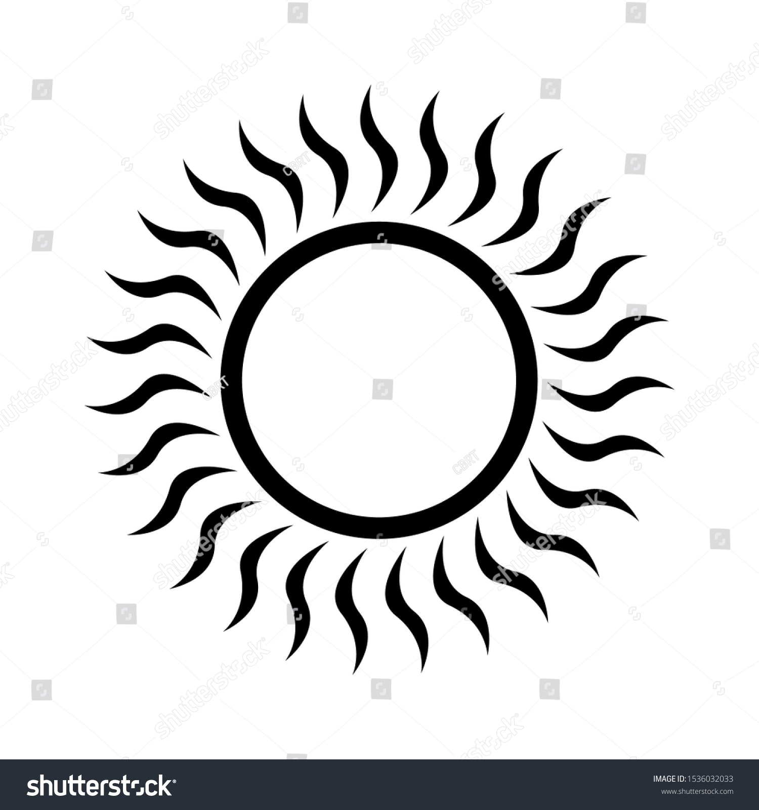 Sun Sign Symbol Icon Vector Eps Stock Vector (Royalty Free) 1536032033 ...