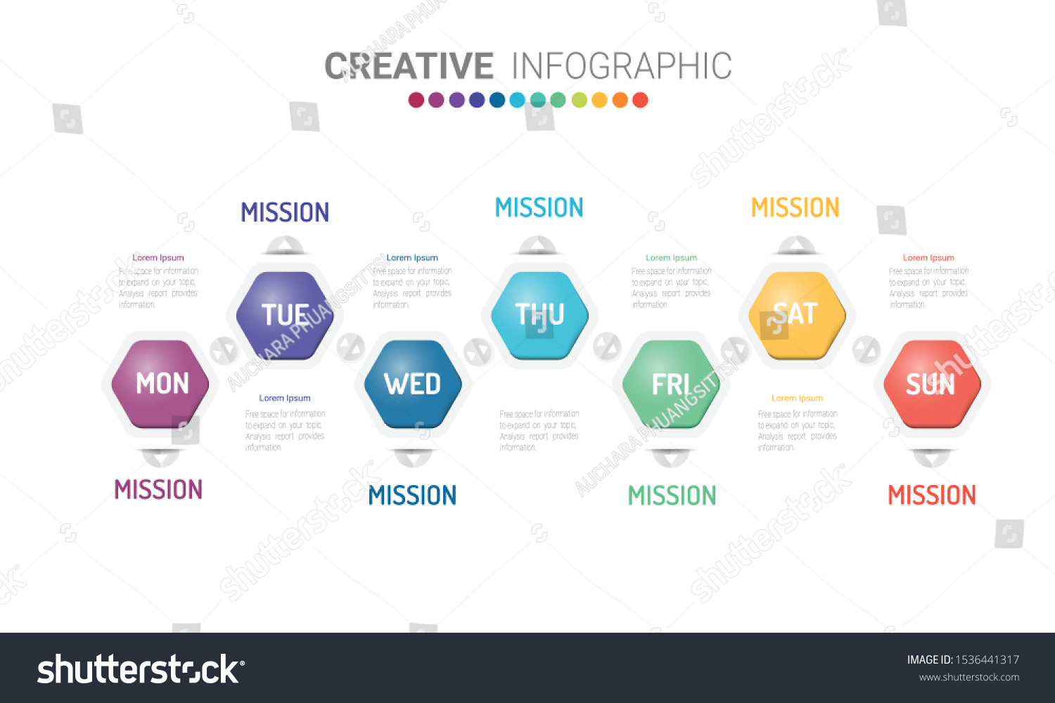 Time Line Timeline Business 7 Day Stock Vector (Royalty Free ...