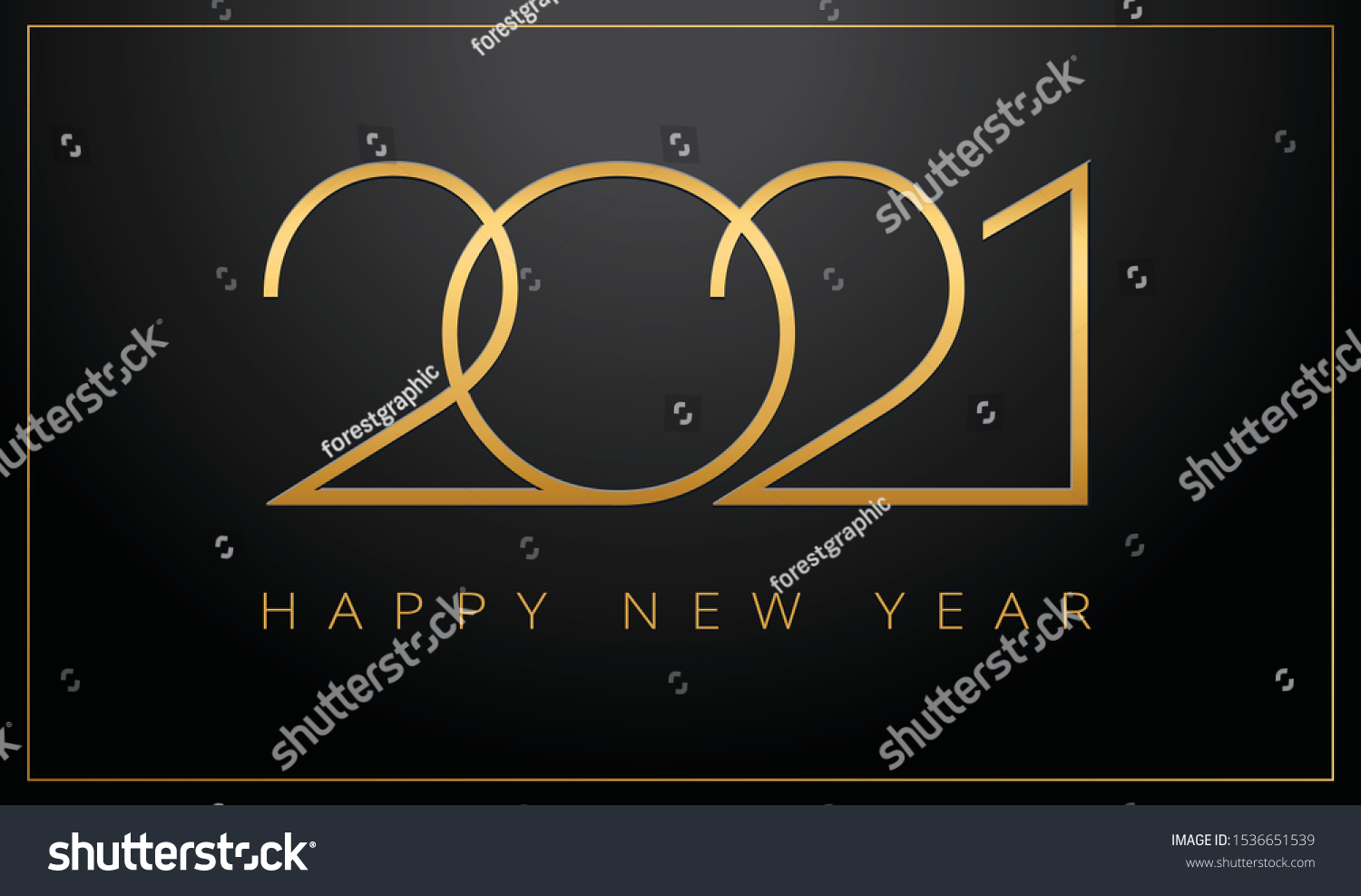 Luxury 2021 Happy New Year Elegant Stock Vector (Royalty Free ...