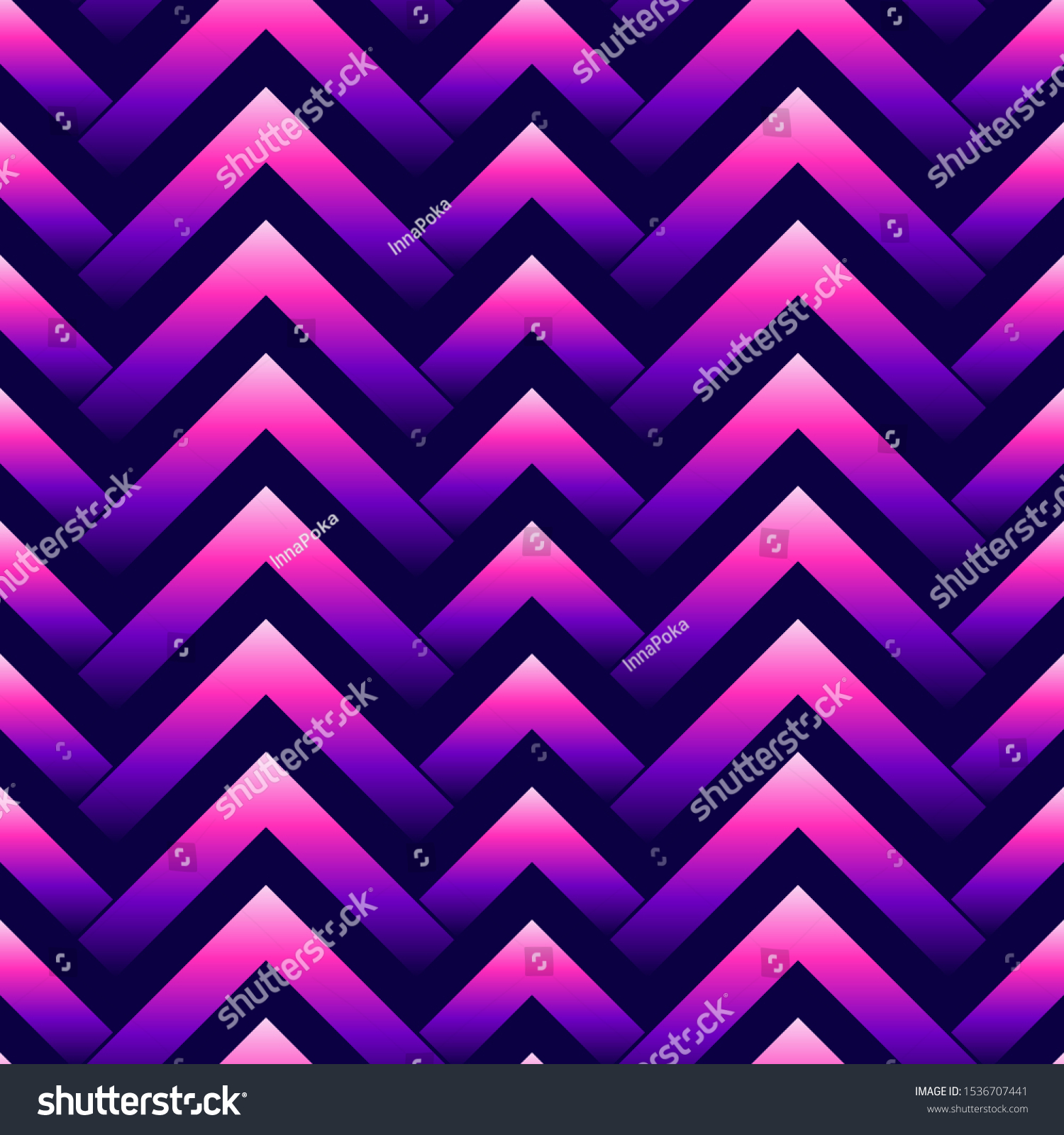 Zig Zag Seamless Pattern Neon Gradient Stock Vector (Royalty Free ...