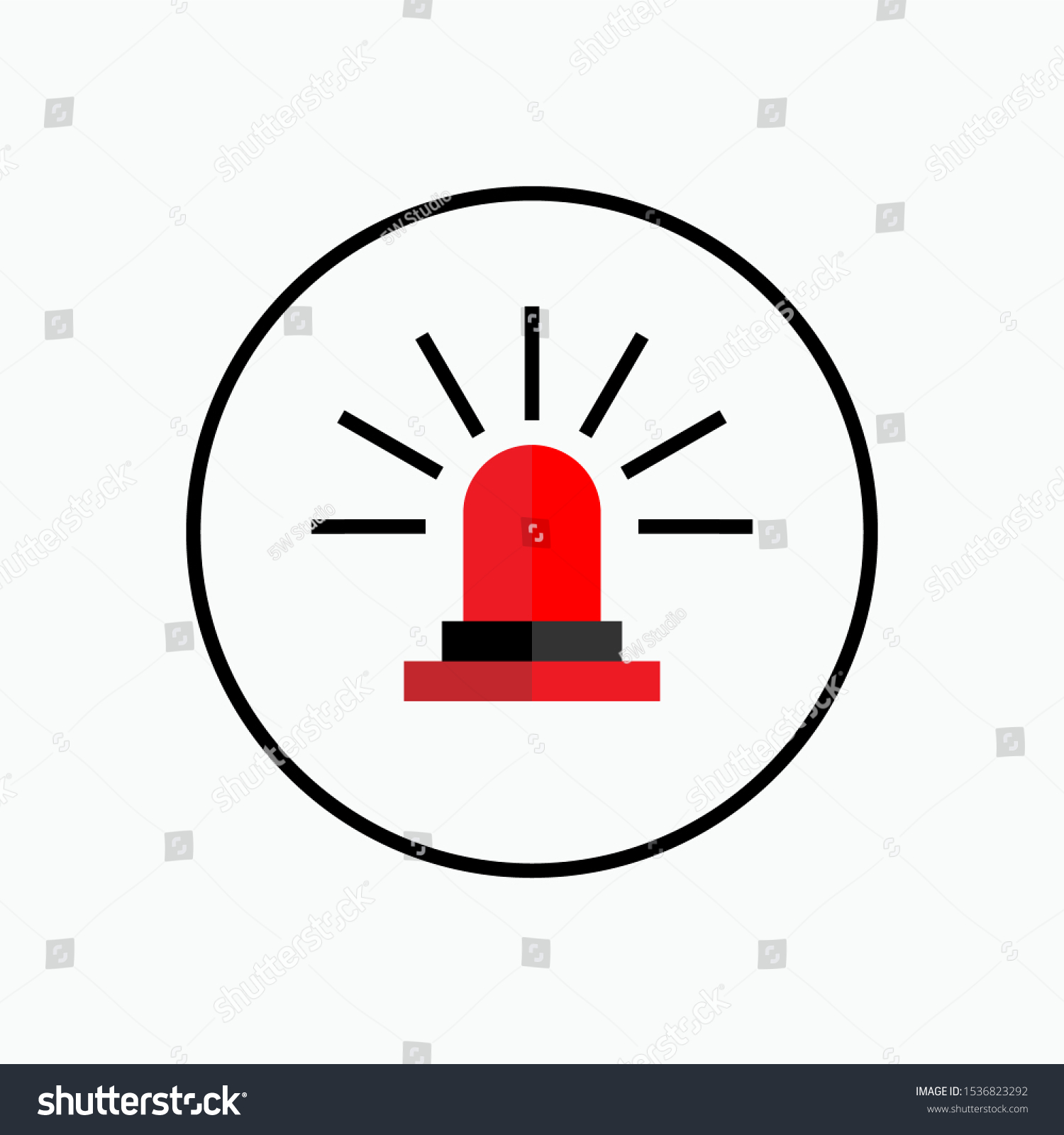 Sirene Icon Vector Sign Symbol Design Stock Vector (Royalty Free ...