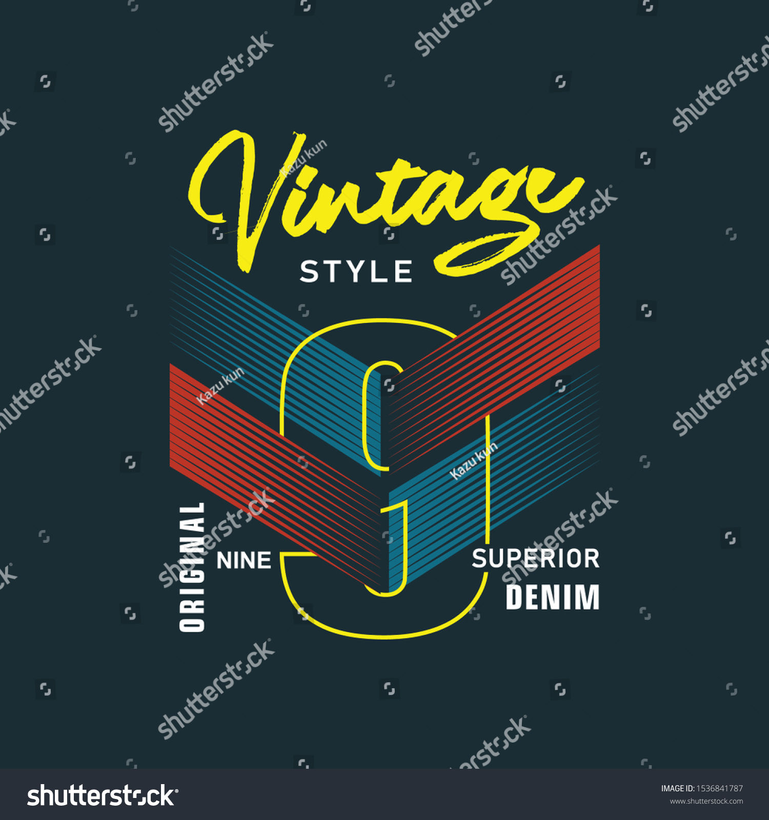 Original Vintage Style Design Superior Denim Stock Vector (Royalty Free ...