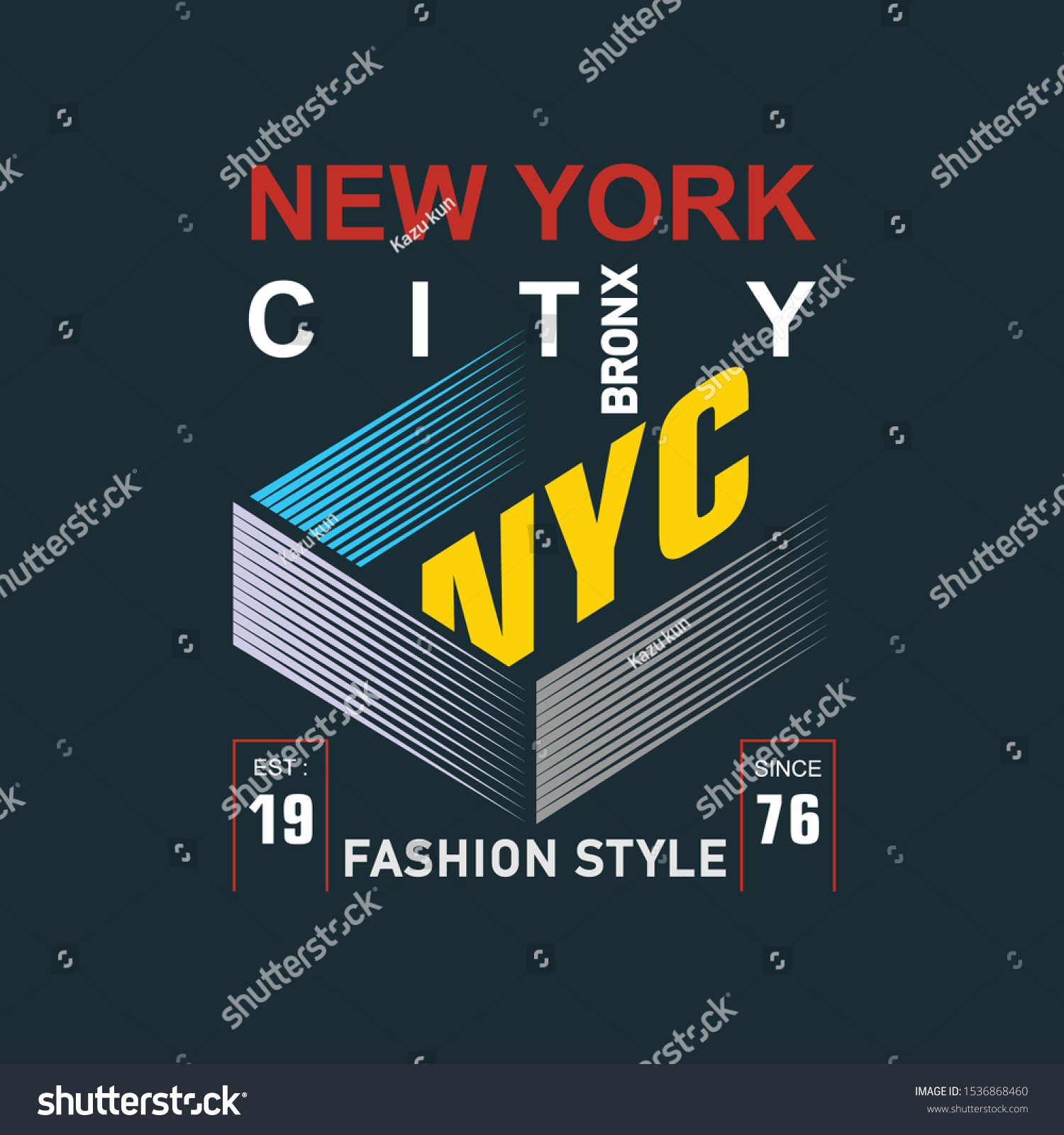 New York City Box Nyc Writing Stock Vector (Royalty Free) 1536868460 ...