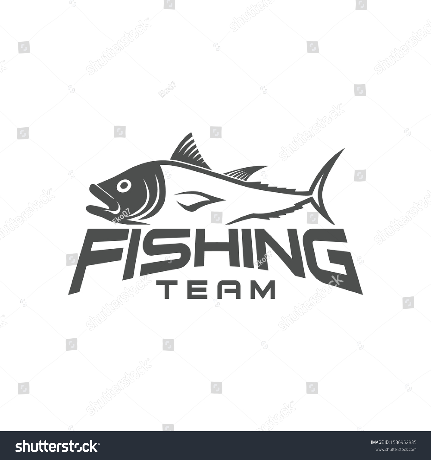 Fishing Team Outdoor Adventure Logo Design Stock Vector (Royalty Free ...