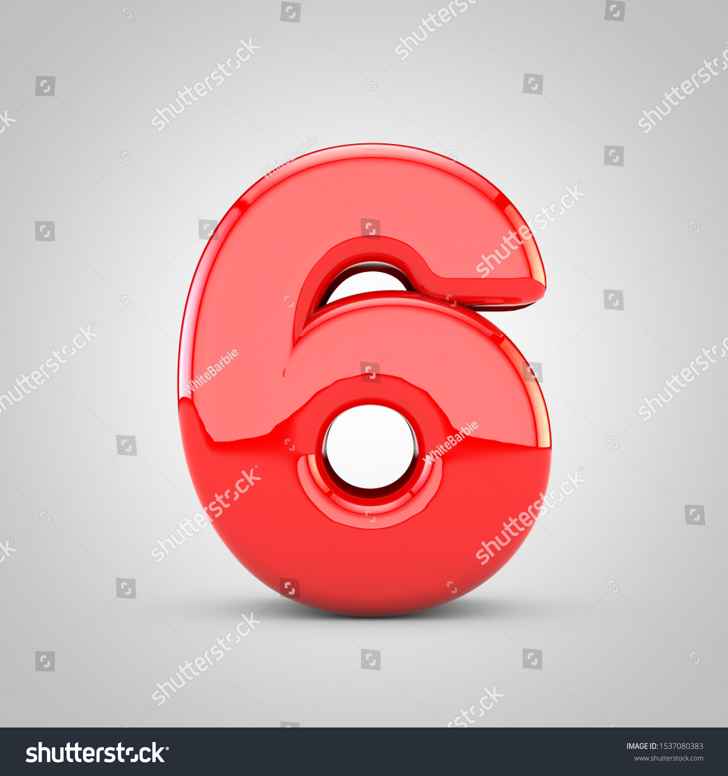 3d Red Number 6 Isolated White Stock Illustration 1537080383 | Shutterstock