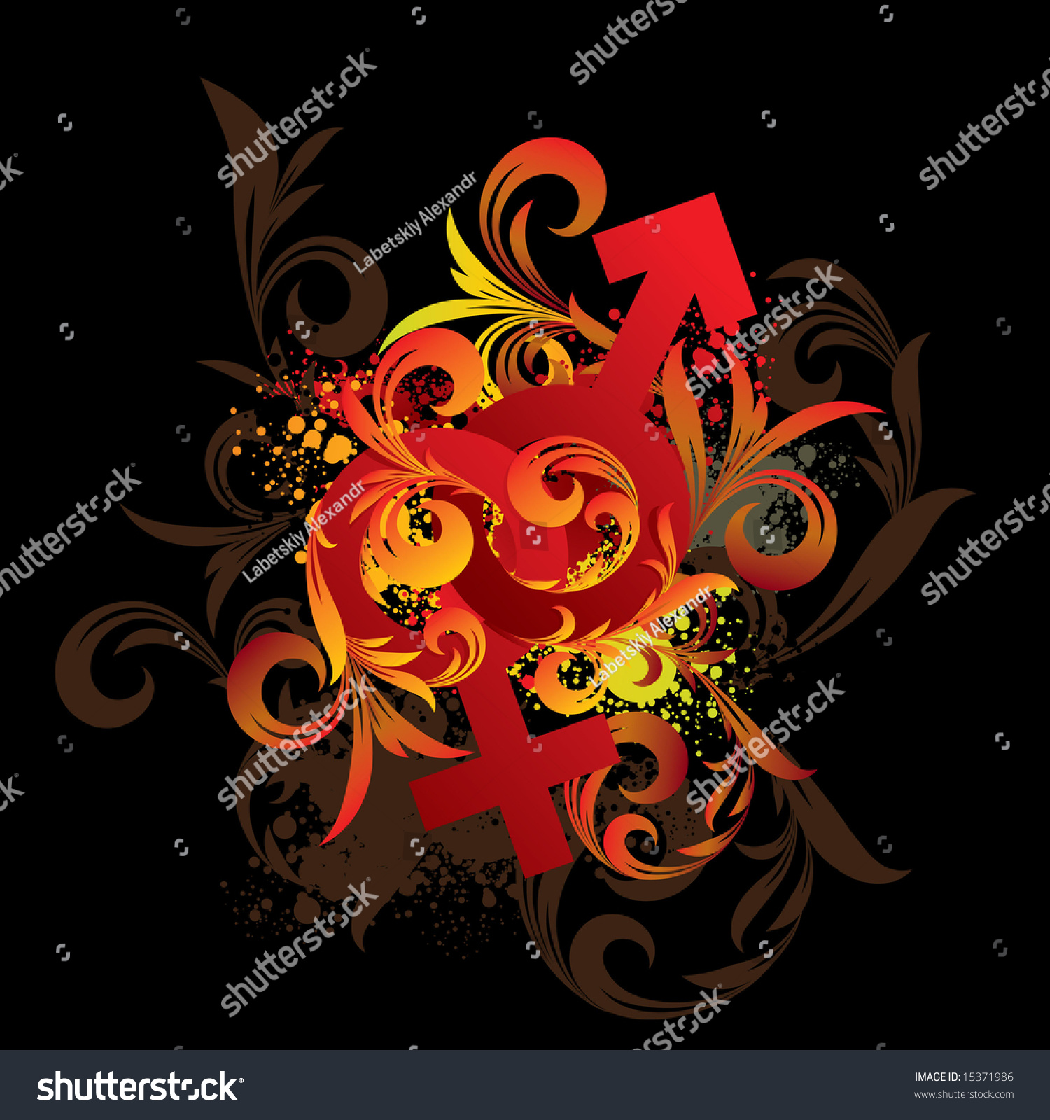 Vector Ornament Sex Symbols Stock Vector Royalty Free 15371986 Shutterstock 7697