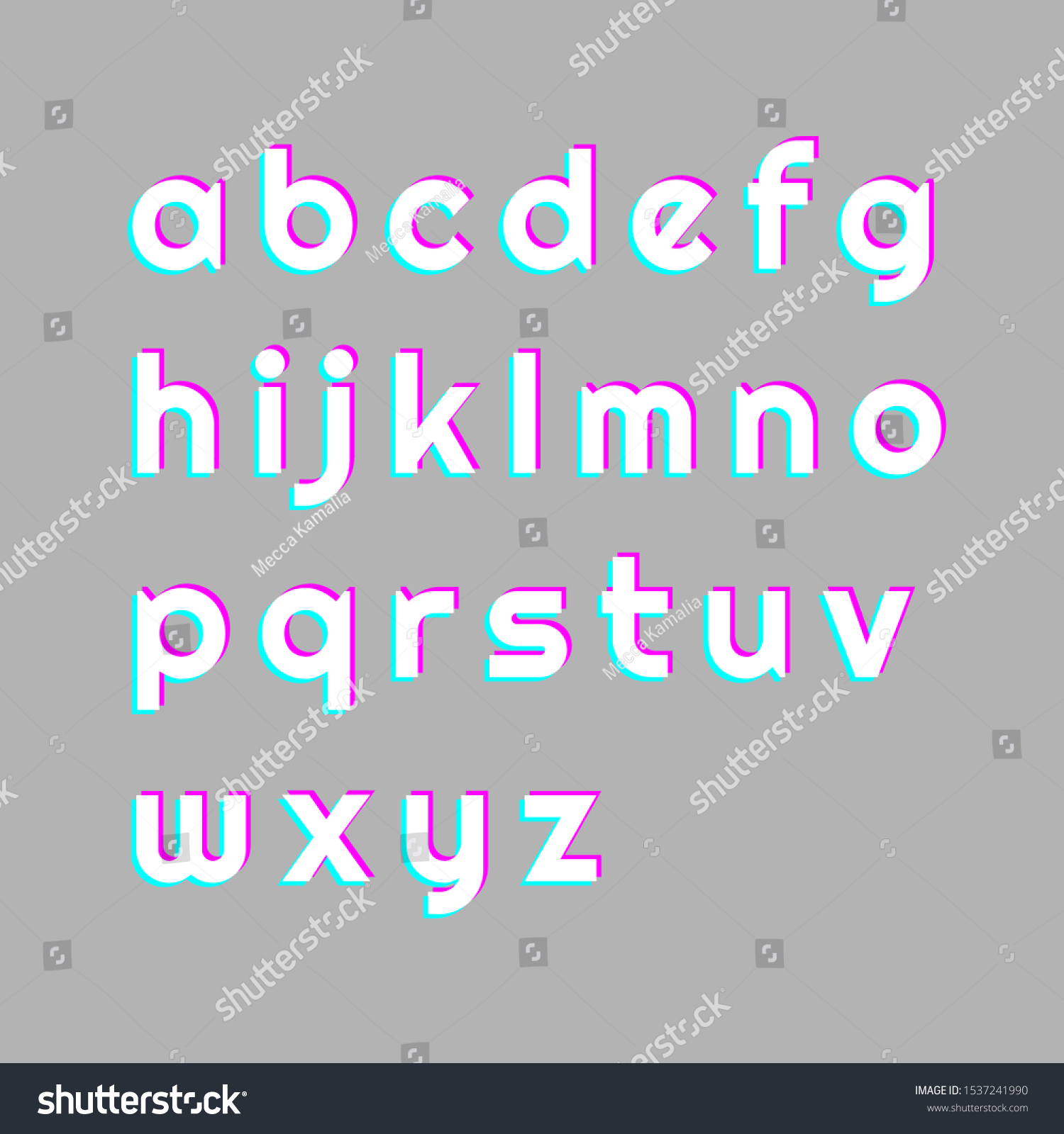 3d Effect Font Tik Tok Style Stock Vector (Royalty Free) 1537241990 ...