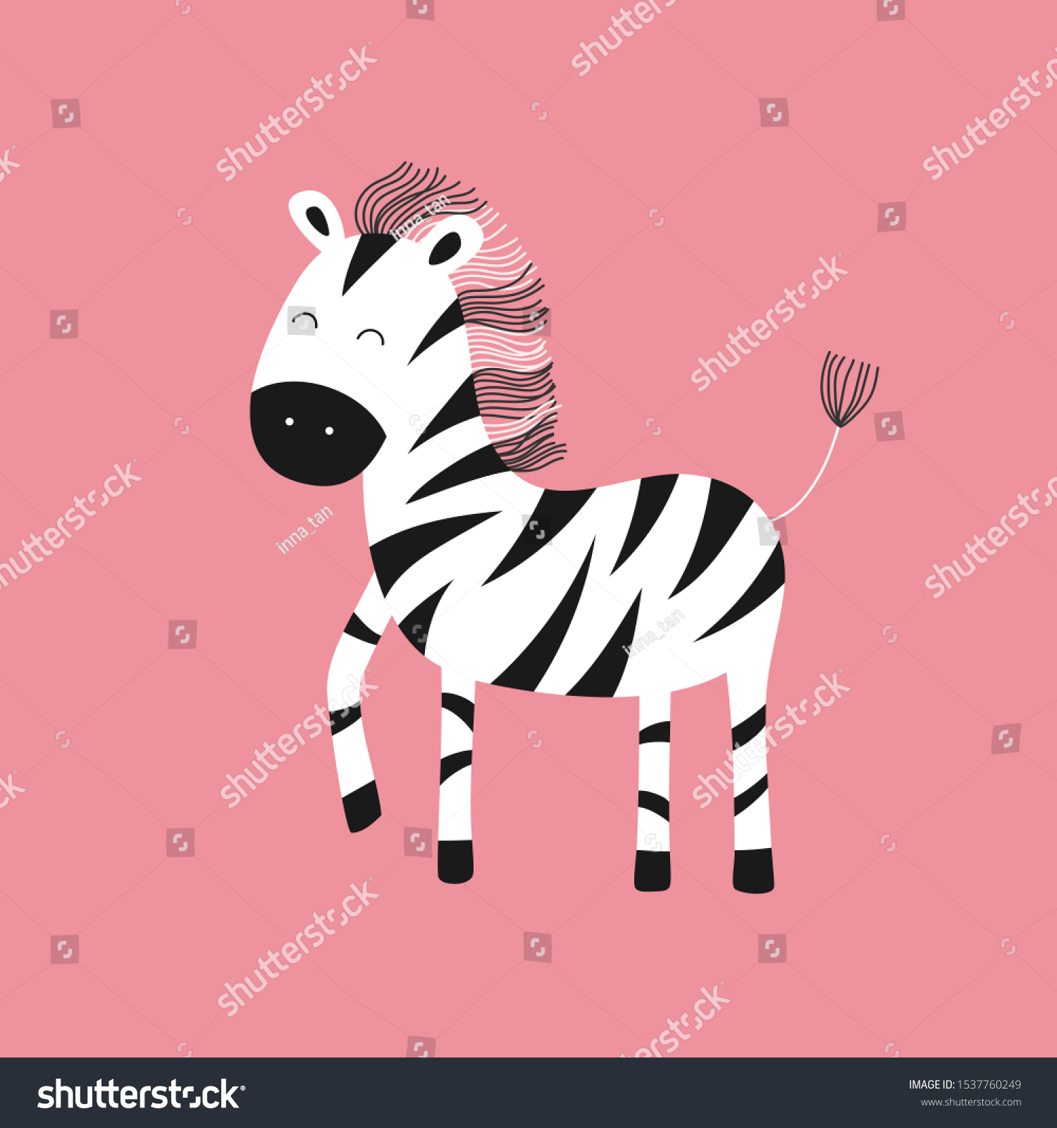 Корова Зебра рисунок небылица