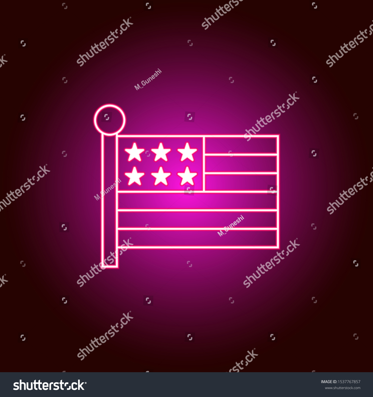 American Flag Icon Modern American Usa Stock Vector (Royalty Free ...