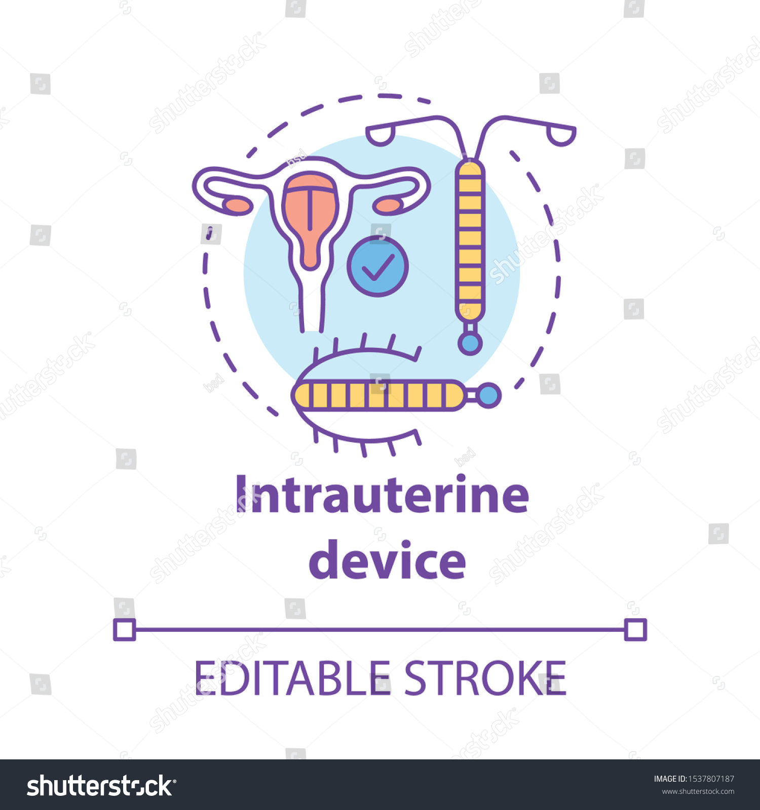 Intrauterine Device Concept Icon Safe Sex Stock Vector Royalty Free 1537807187 Shutterstock