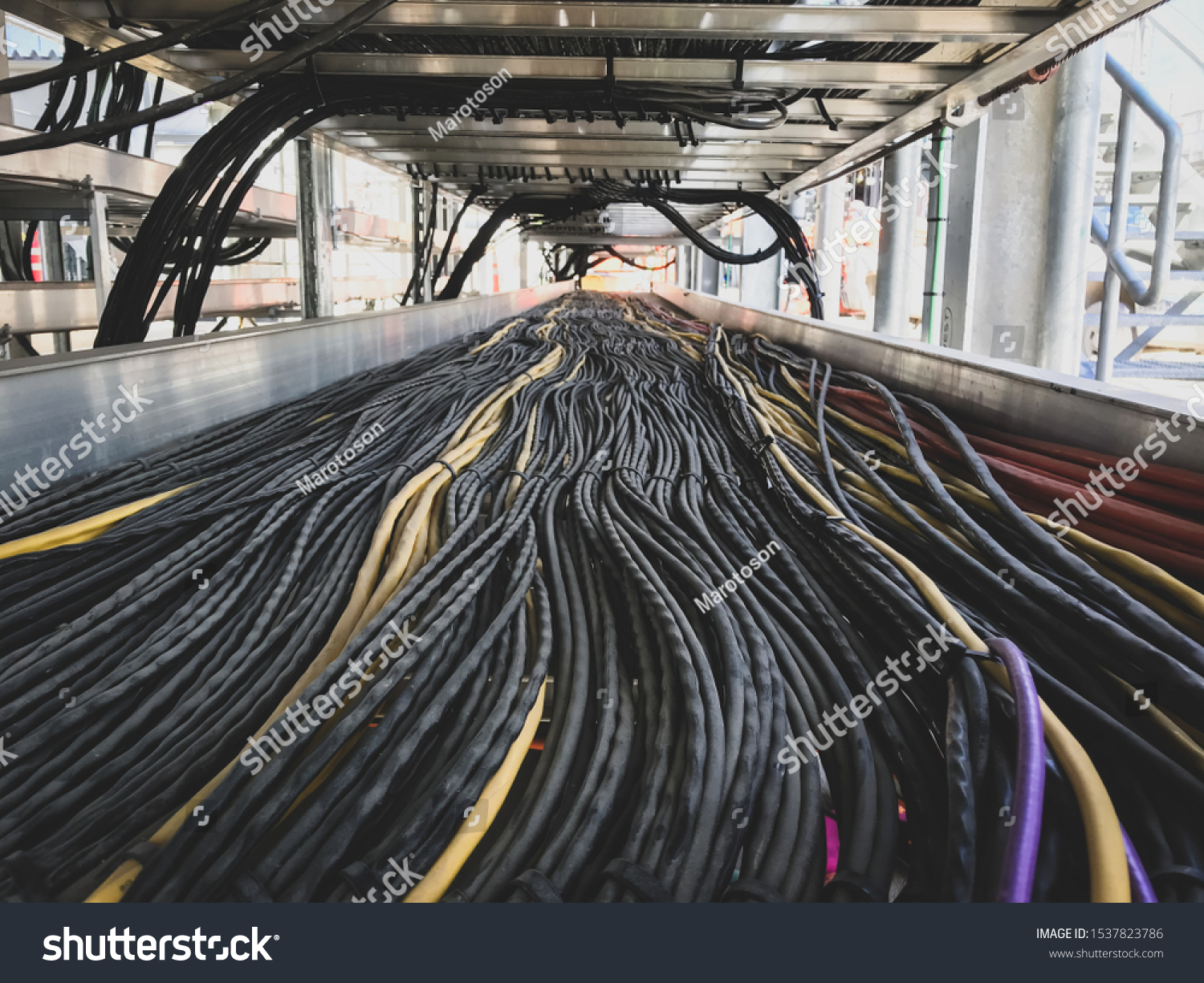 Power Cables Instrument Cables Trays Stock Photo Shutterstock