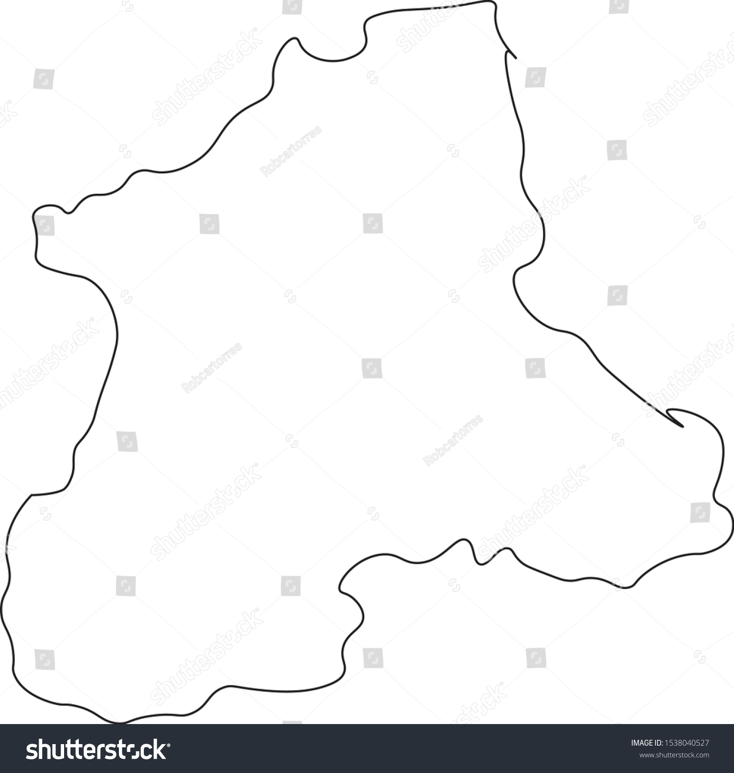 Elbasan District Map Albania Stock Vector (Royalty Free) 1538040527 ...