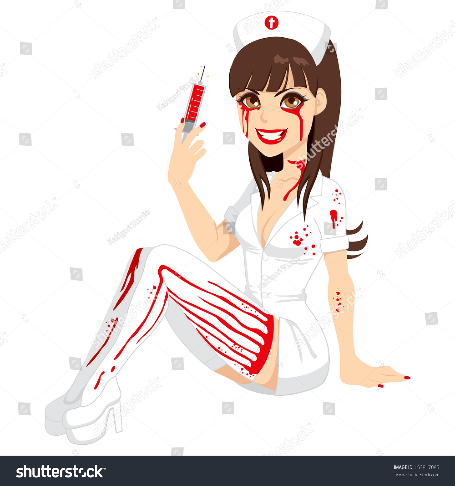 Злая медсестра со шприцем