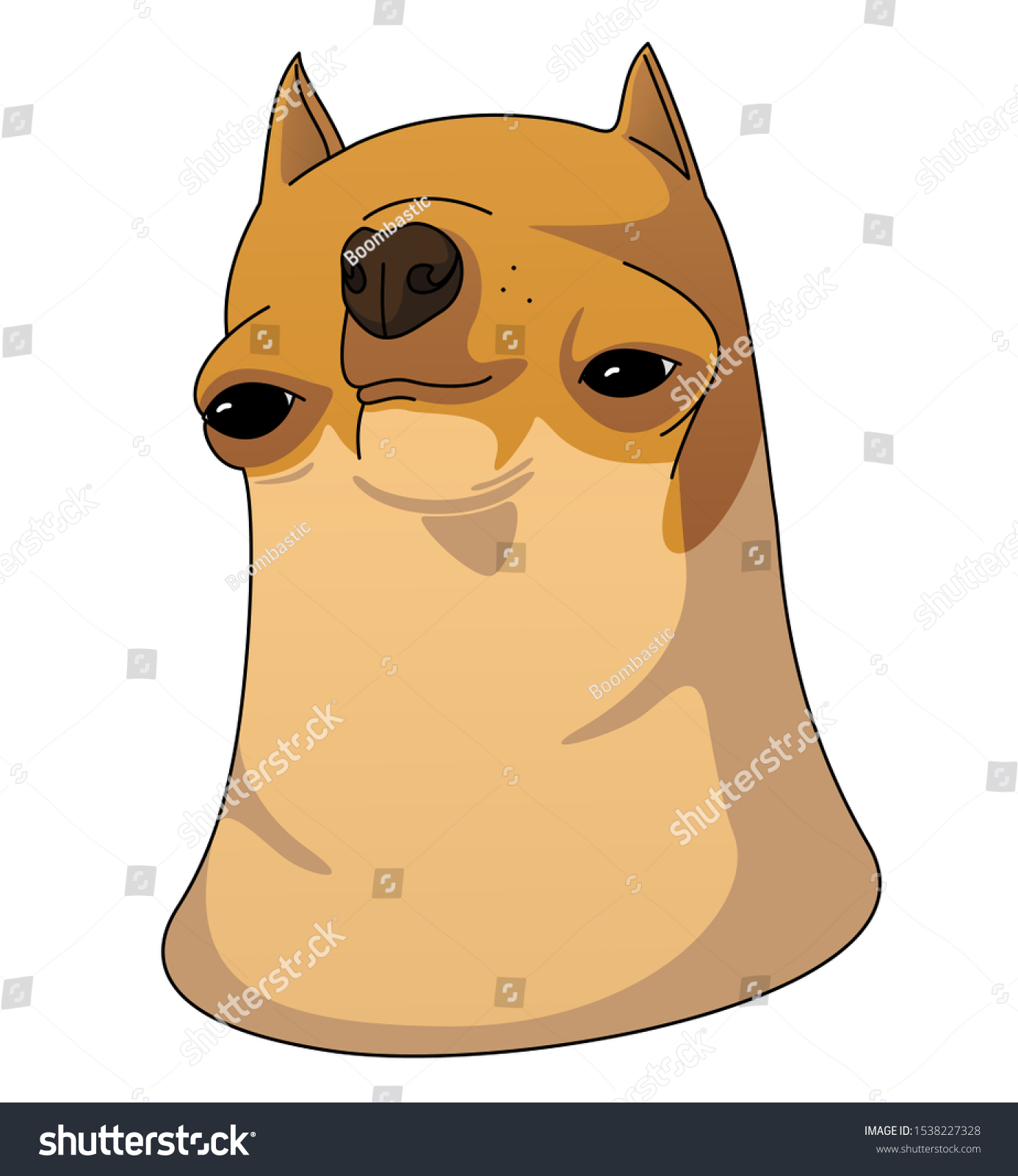 Derpy Weird Chihuahua Dog Head Funny Stock Illustration 1538227328 ...