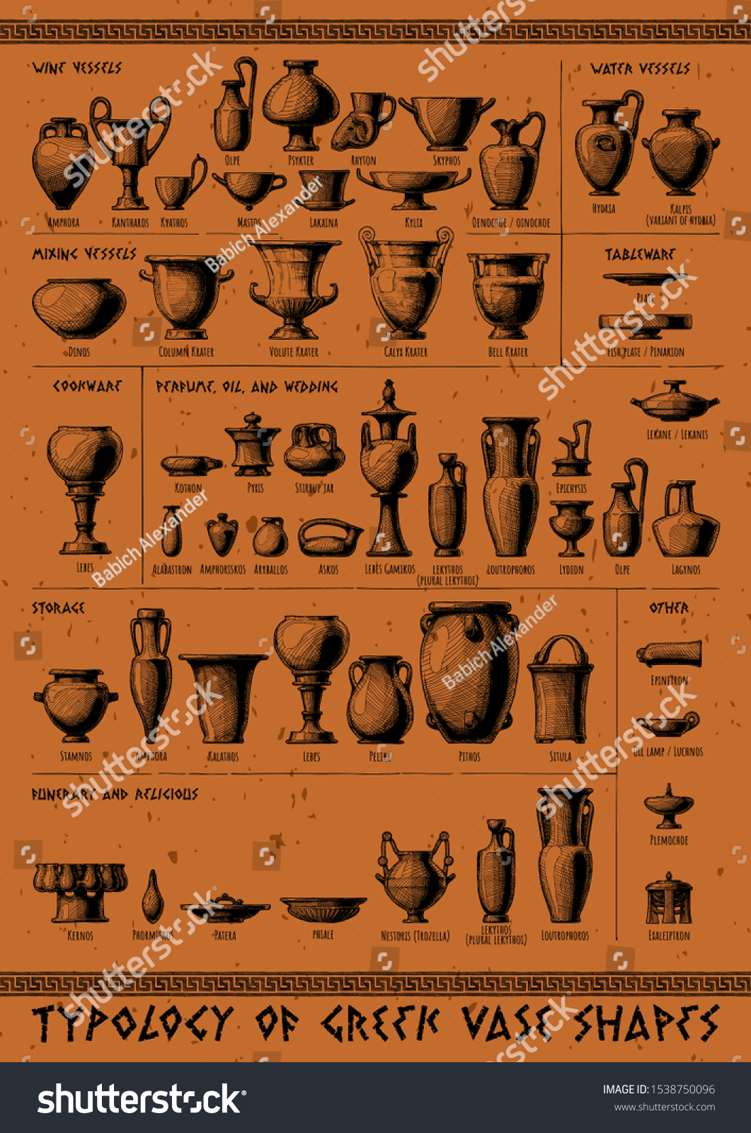 vektor-stok-poster-typology-greek-vase-shapes-illustration-tanpa