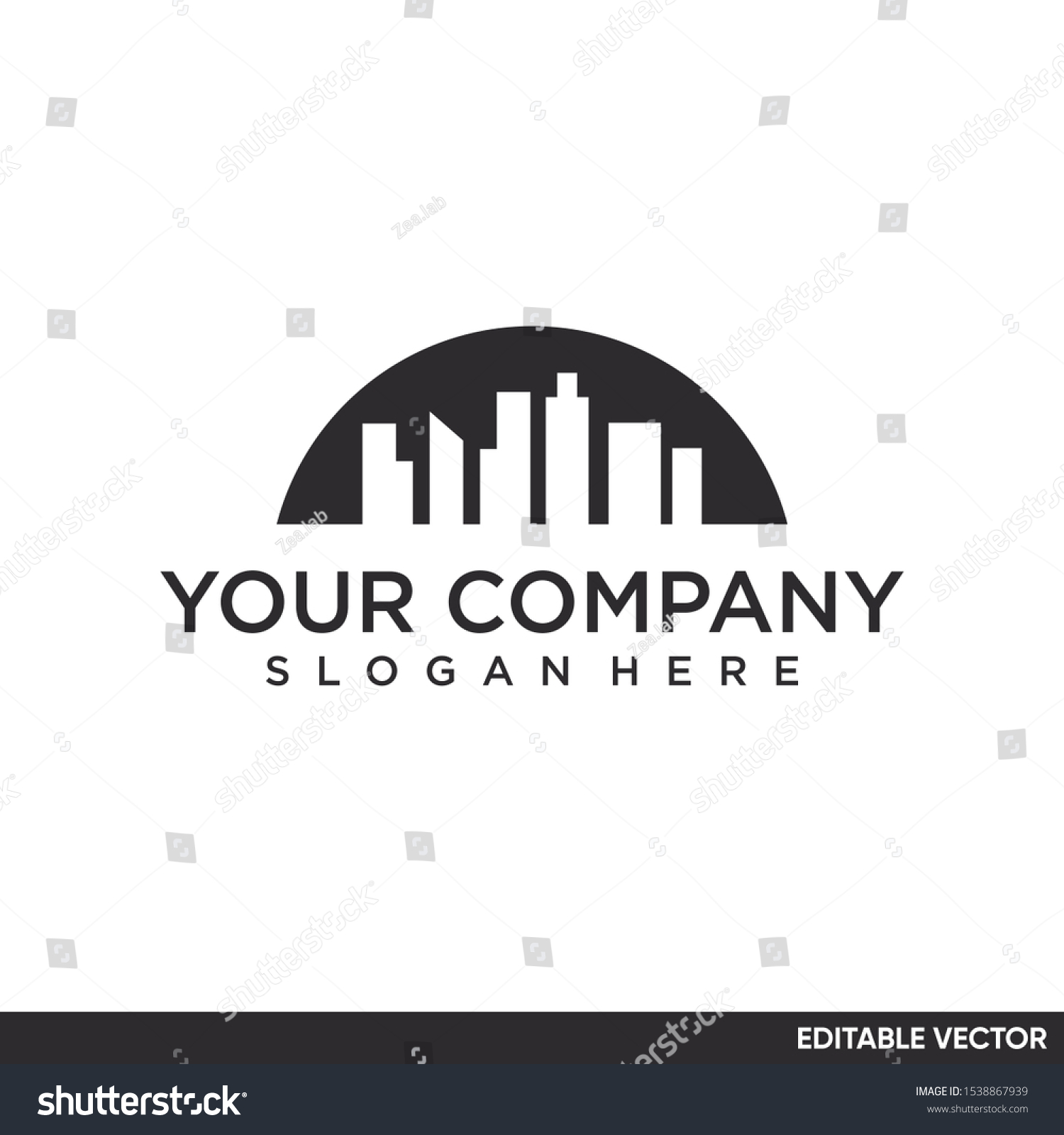 Skyline Logo Modern Simple Style Stock Vector (Royalty Free) 1538867939 ...