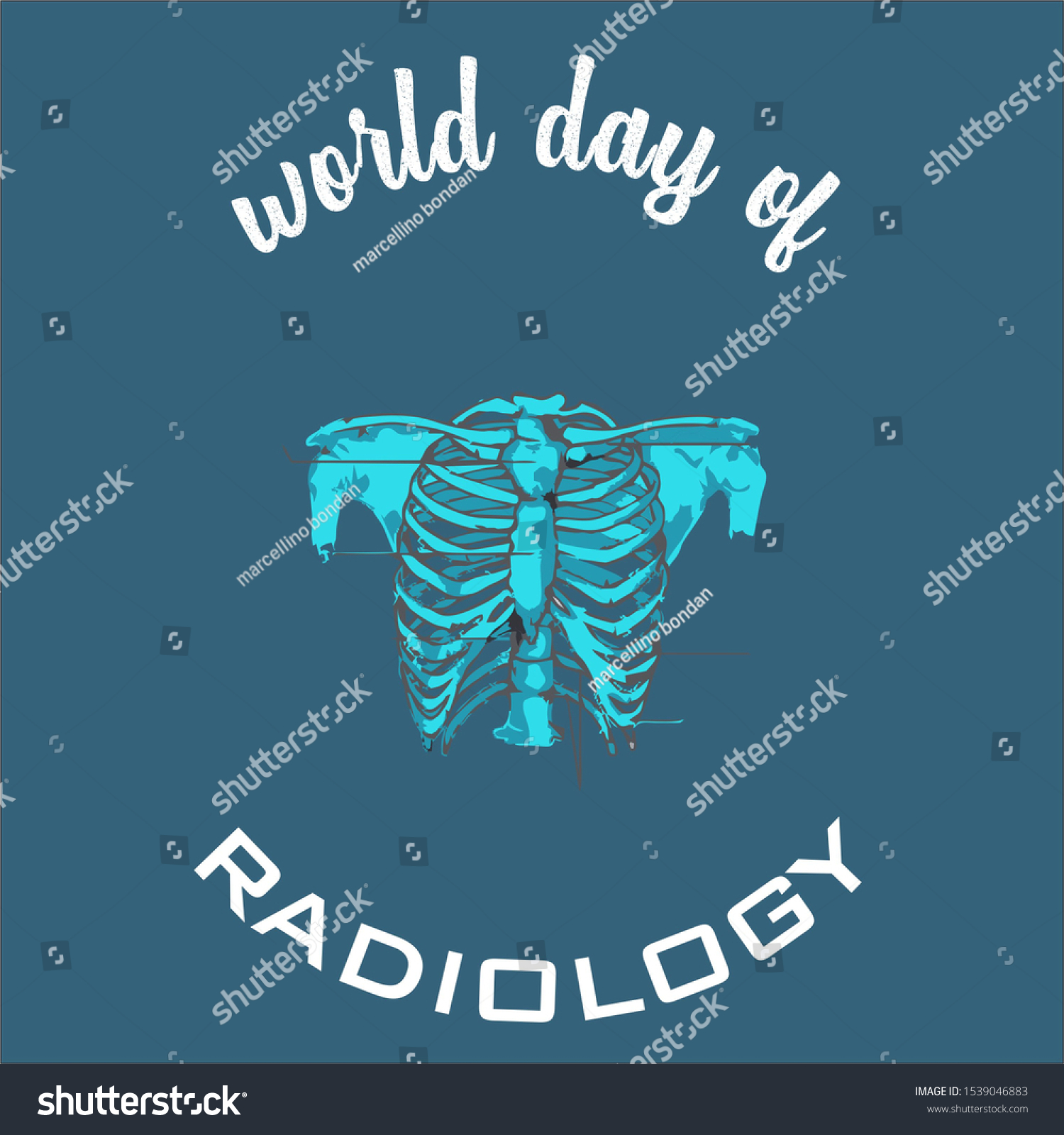 Celebrating World Radiology Day Simple Simbol Stock Illustration