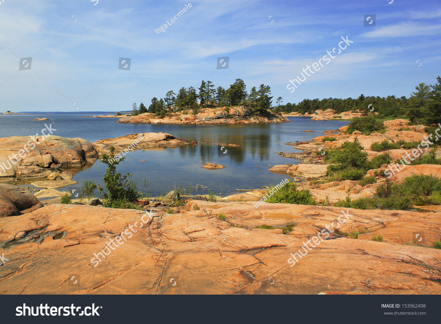 Georgian Bay Islands Killarney Provincial Park Stock Photo 153962498