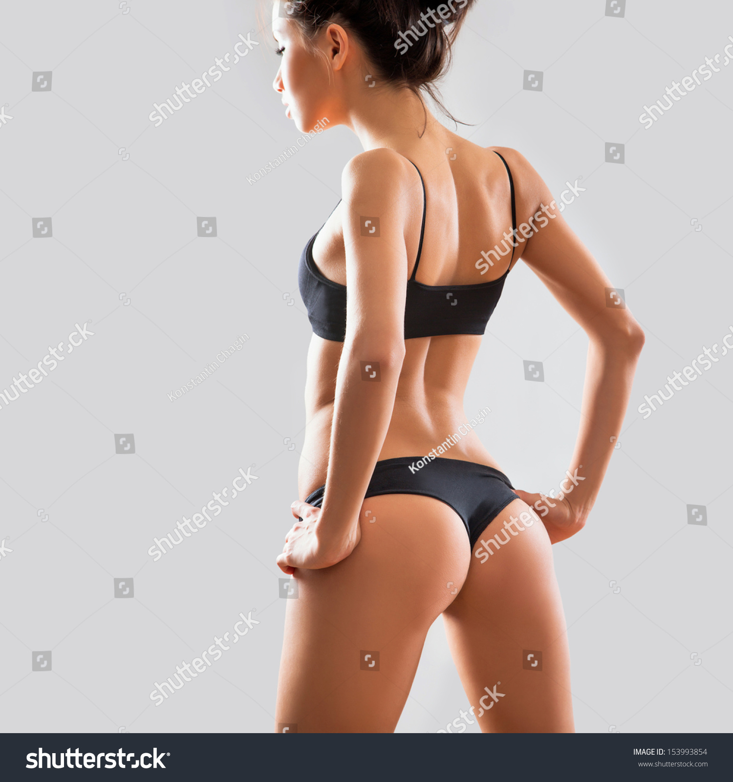 Shutterstock koleksiyonunda HD kalitesinde Beautiful Sexy Woman Lingerie te...