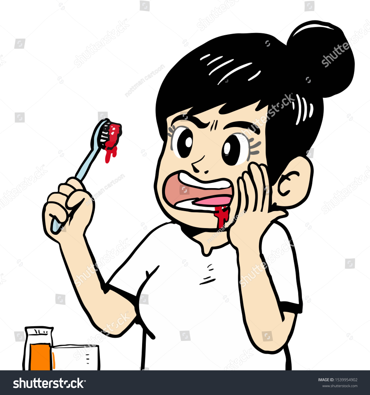 someone brushing their teeth clipart images