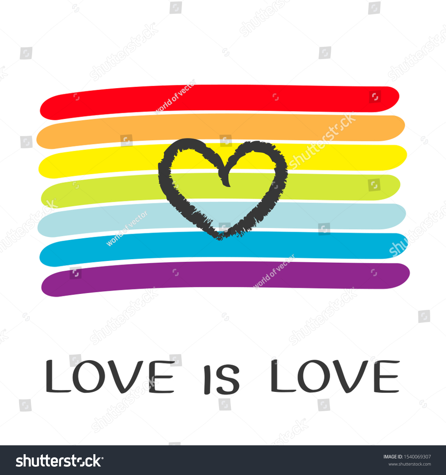 Rainbow Flag Lgbt Gay Symbol Love Stock Illustration 1540069307 Shutterstock 4342