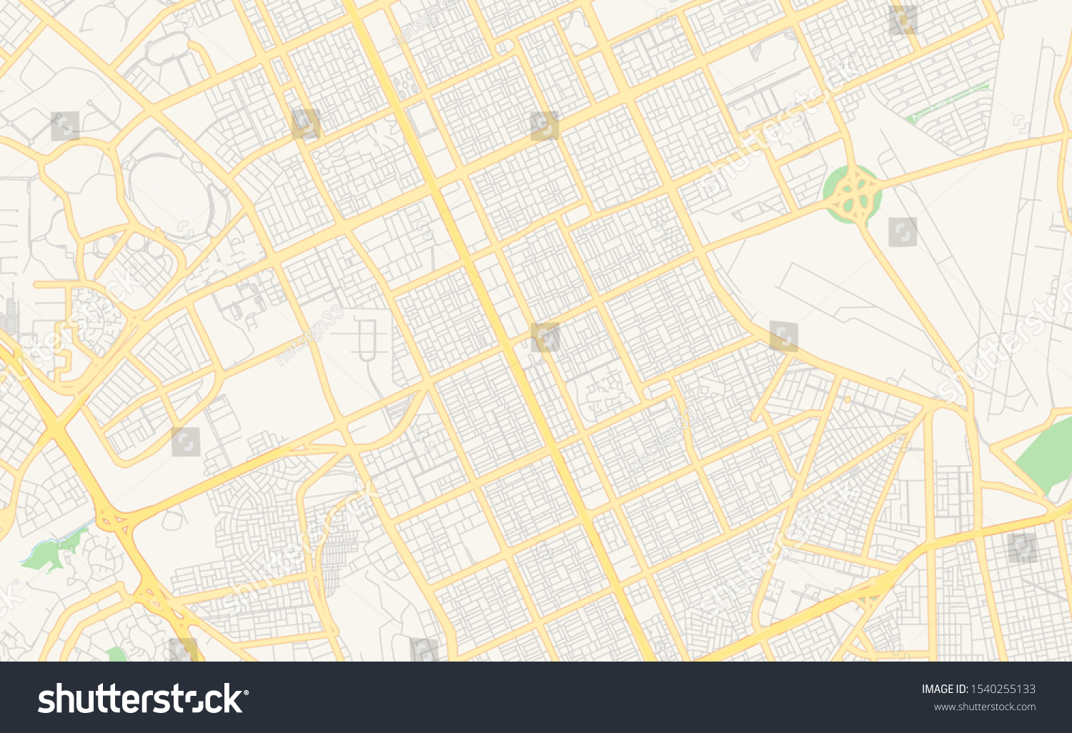 Printable Street Map Riyadh Saudi Arabia Stock Vector (Royalty Free ...