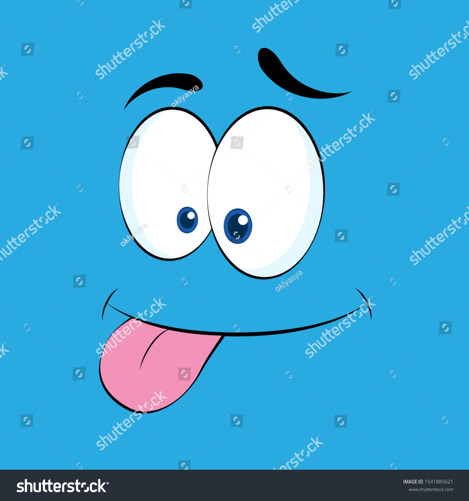 Smiling Cartoon Funny Face Smiley Expression Stock Vector Royalty Free 1541885621 Shutterstock