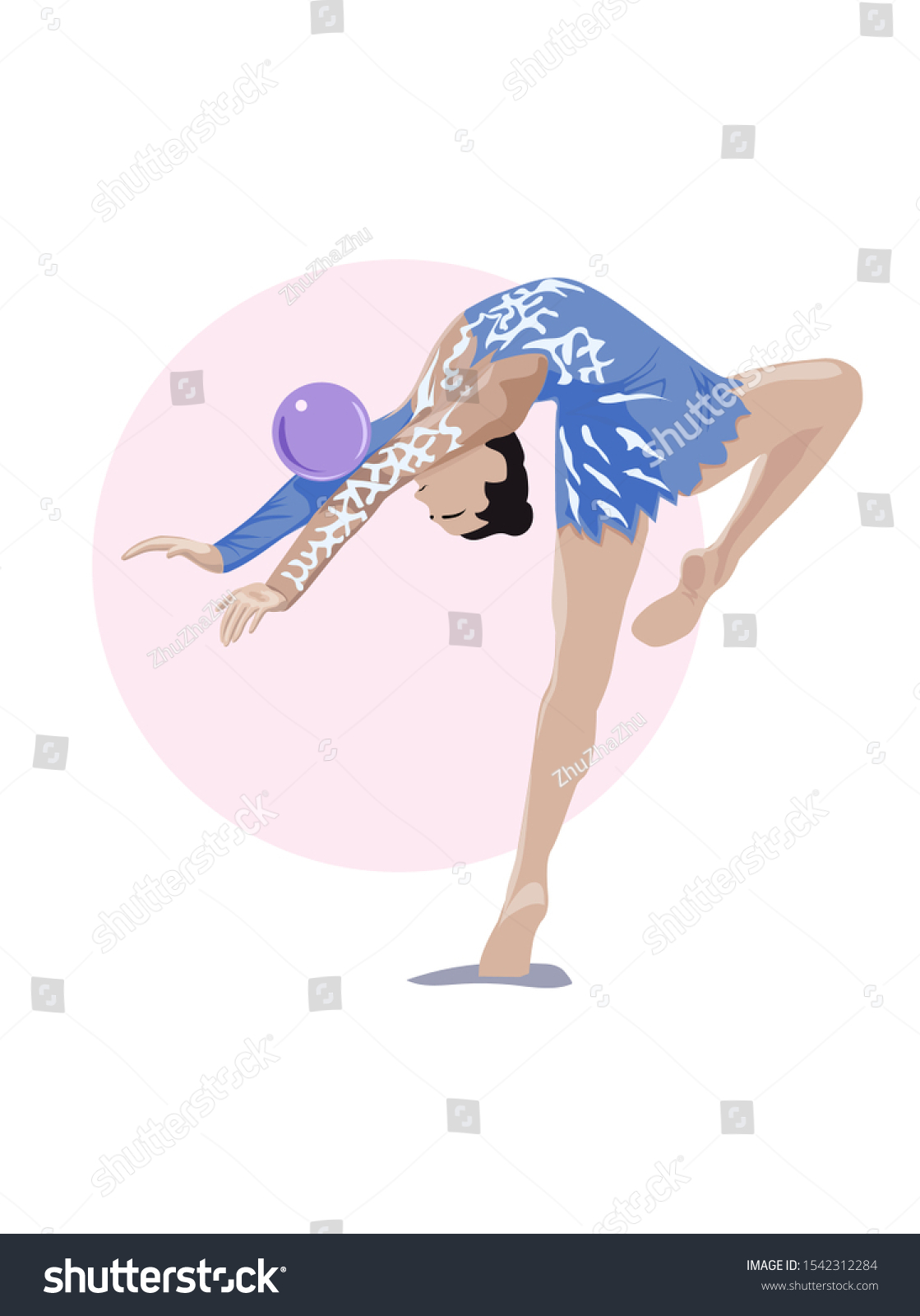 Художественная гимнастика с мячом рисунок