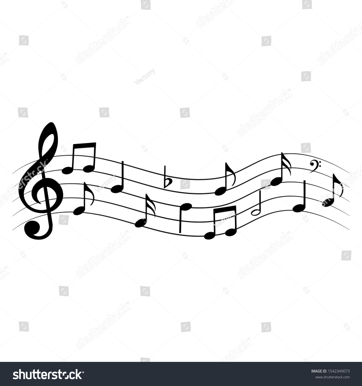 Music Notes Musical Design Vector Illustration Stock Vector (Royalty ...