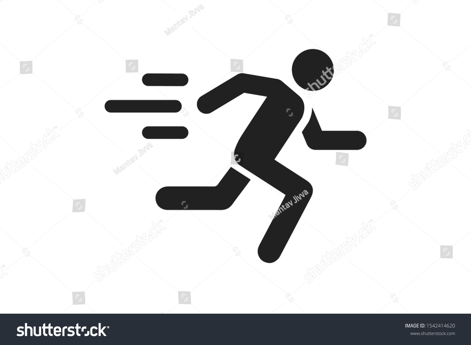 Man Fast Run Icon Rush Icon Stock Vector (Royalty Free) 1542414620 ...