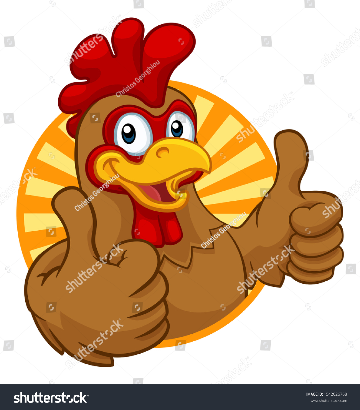 Chicken Cartoon Rooster Cockerel Character Mascot Stock Illustration ...