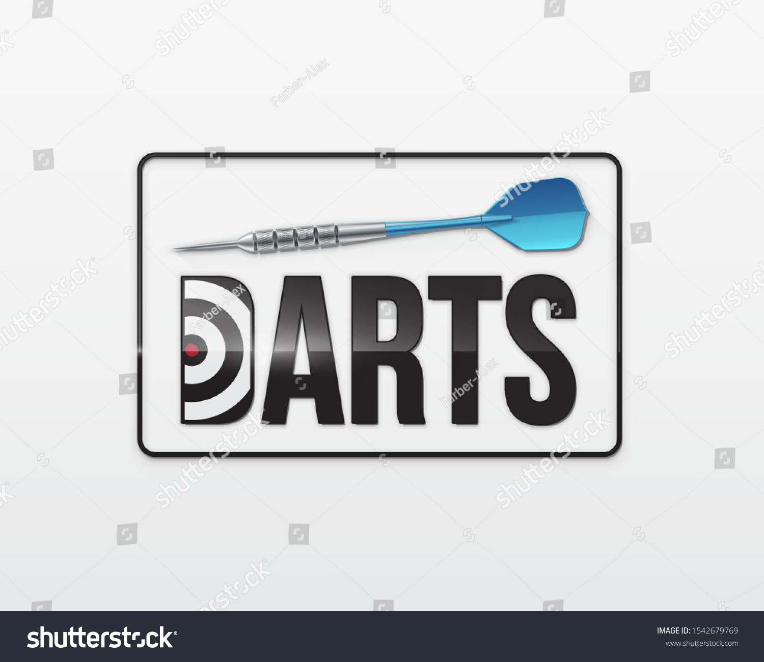 Darts Game Background Vector Illustration Showing Stock Vector (Royalty ...