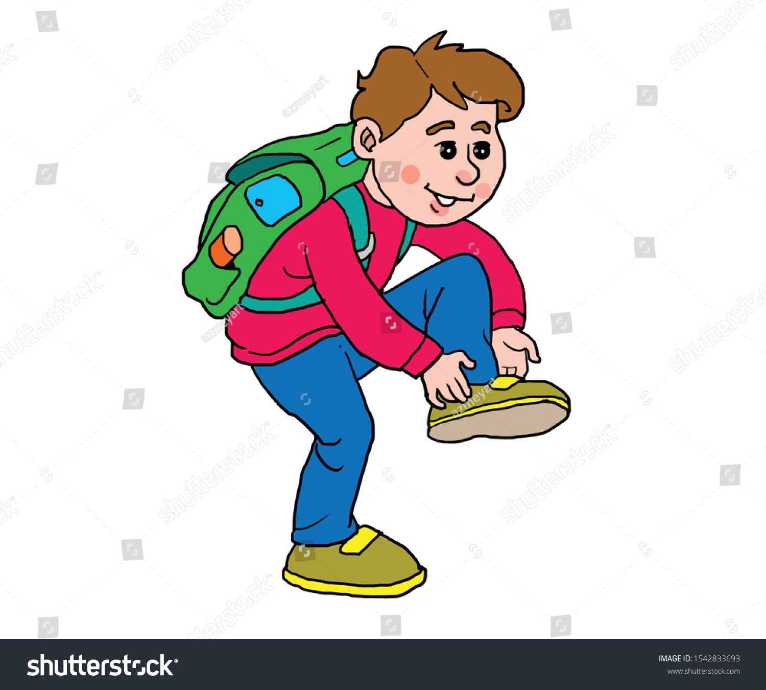 getting ready for school cartoon