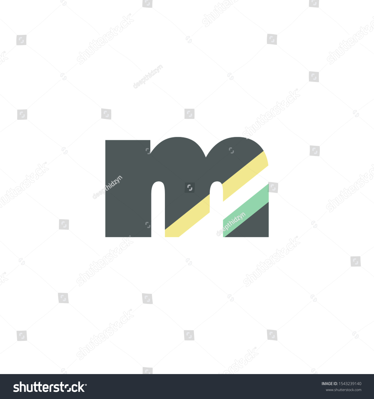 M Letter Multicolor Logo Design Vector Stock Vector (Royalty Free ...