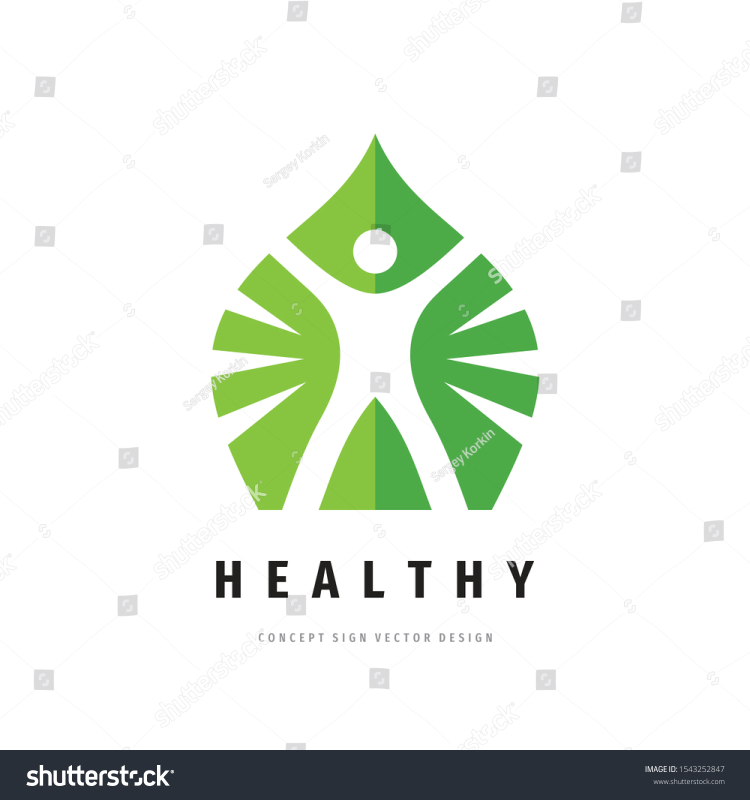 Healthy Human Logo Template Design Healthcare Stock Vector (Royalty ...