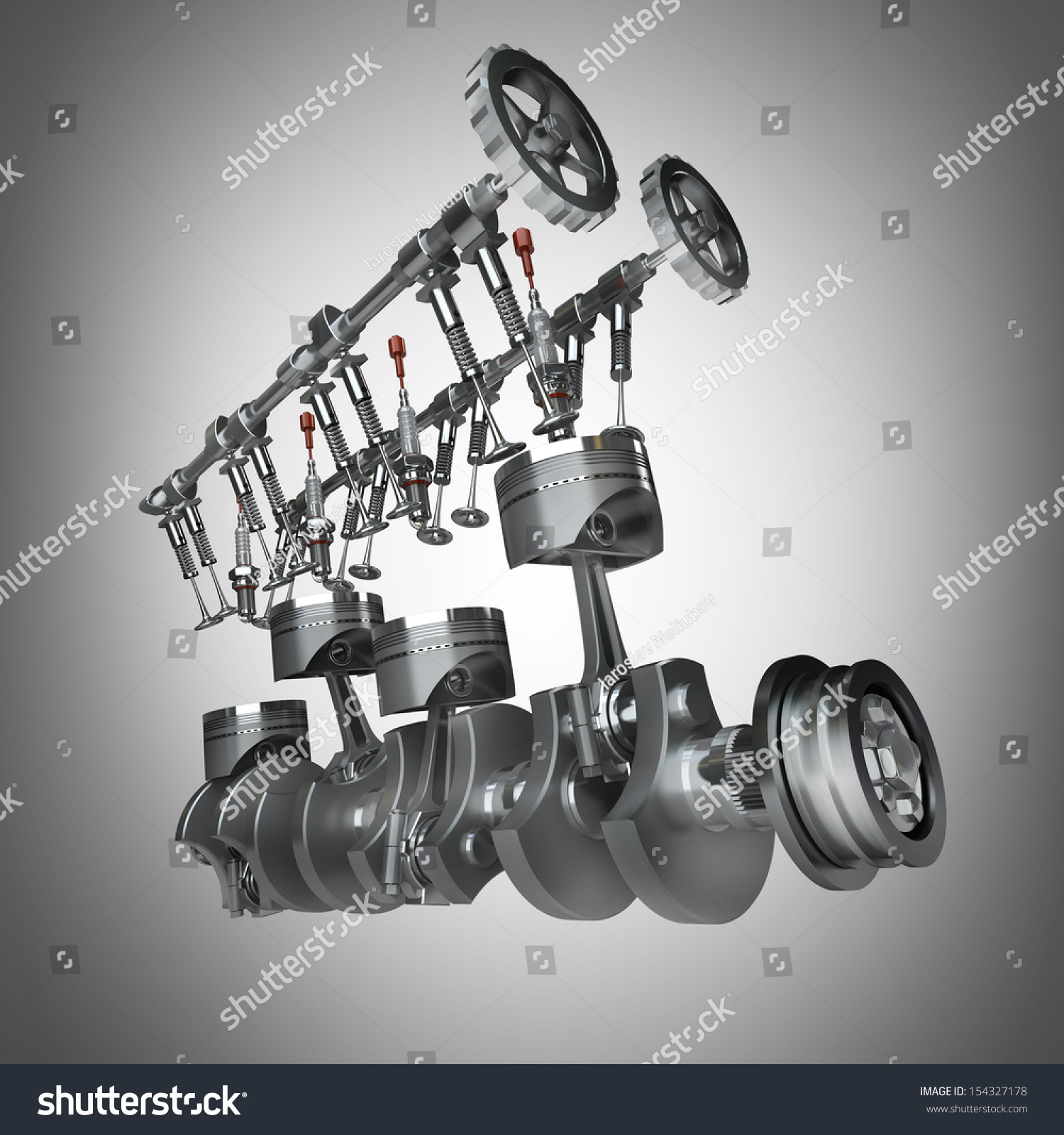 Car Engine Concept Modern Car Engine Stock Illustration 154327178 ...